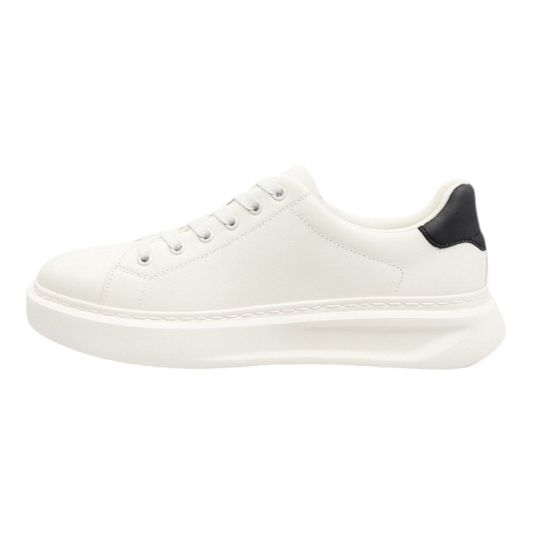 4US Sneakers Uomo in Pelle Bianca con Logo Laterale