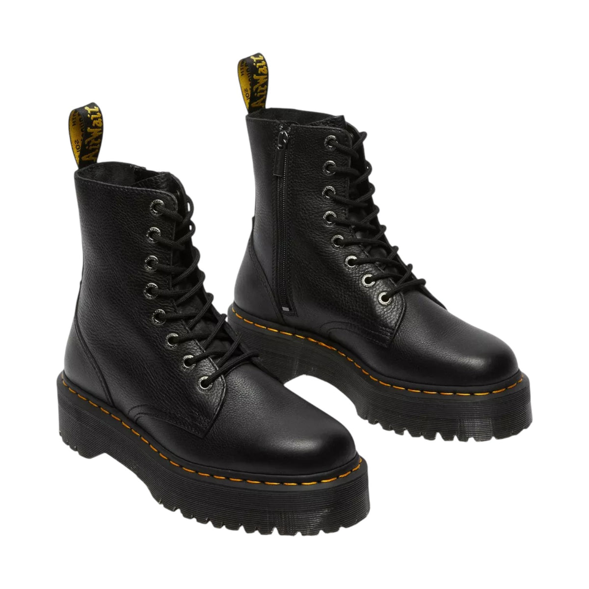 Dr. Martens Jadon III Anfibio Unisex in Pelle Martellata Nera