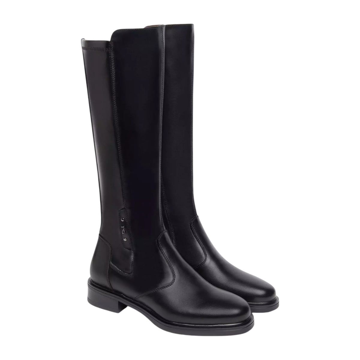Nero Giardini Stivale Donna in Pelle Nera con Tacco Alto 30mm