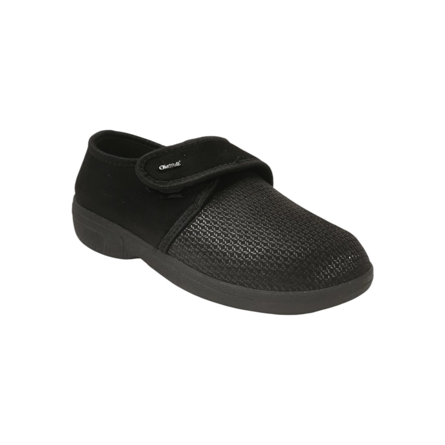 Cliawalk Comfort Pantofola Donna in Tessuto Nero con Strappo