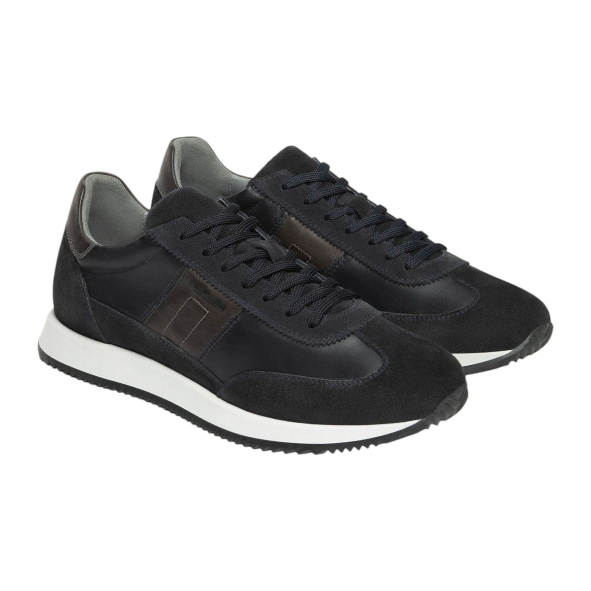Nero Giardini Sneakers Uomo in Pelle Blu con Banda Laterale