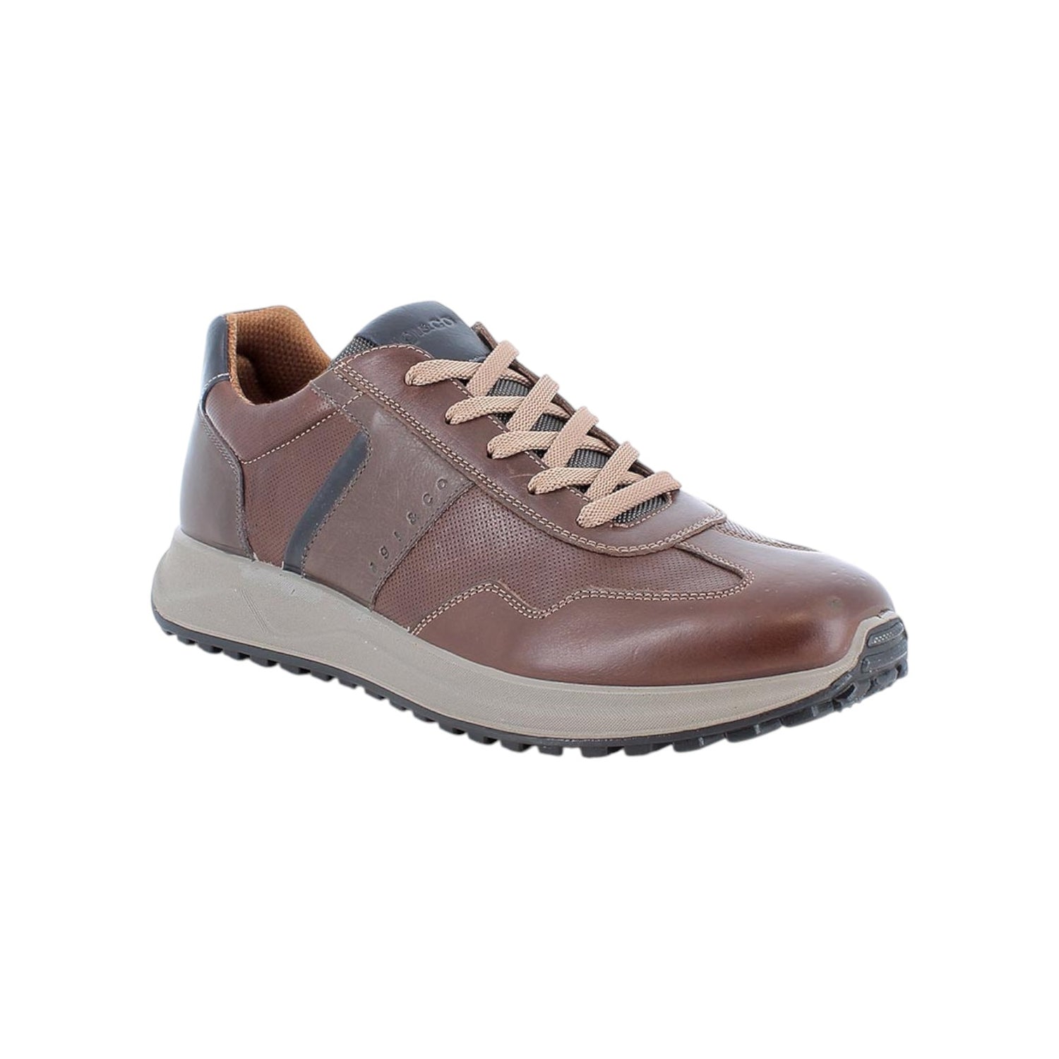 Igi&Co Sneakers Uomo Cuoio in Pelle con Dettaglio Blu