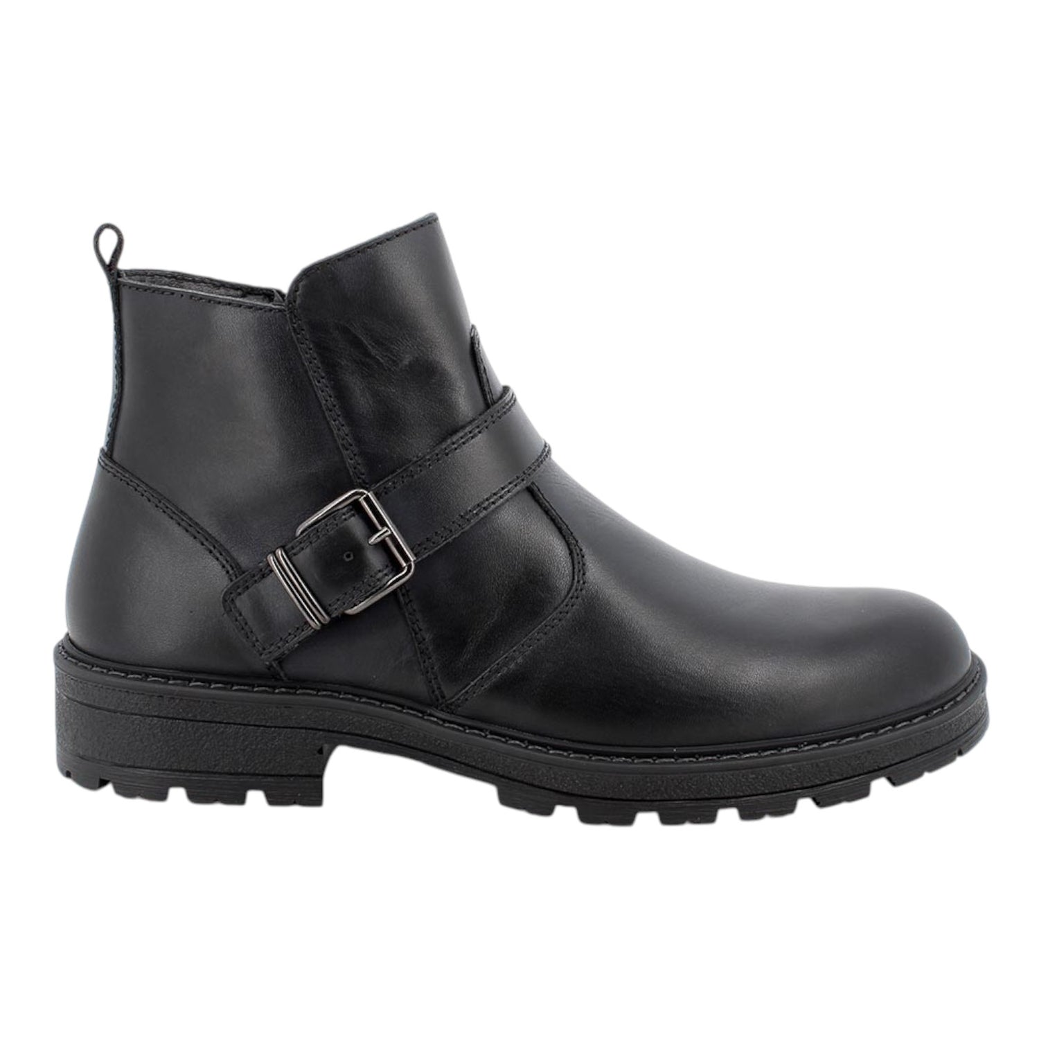 Igi&Co Stivaletto Uomo in Pelle Nera con Fibbia