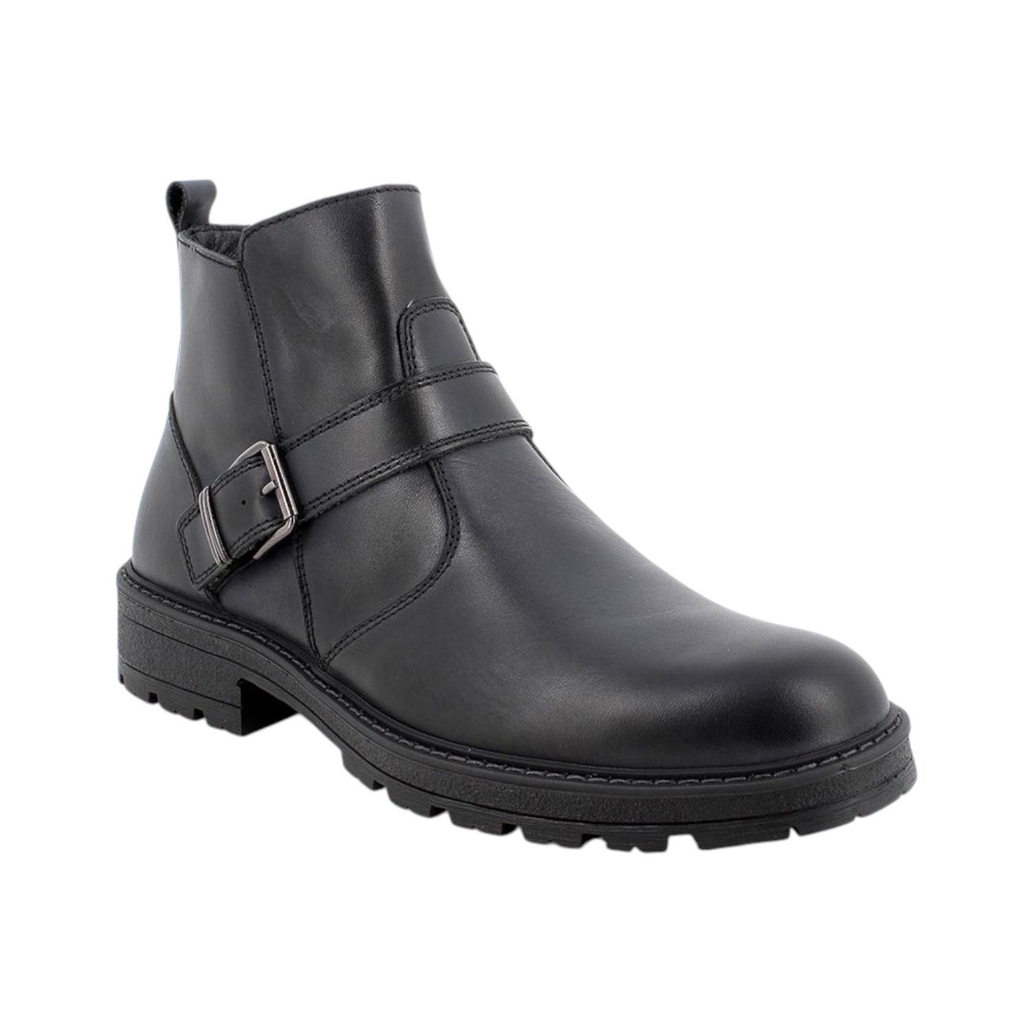 Igi&Co Stivaletto Uomo in Pelle Nera con Fibbia