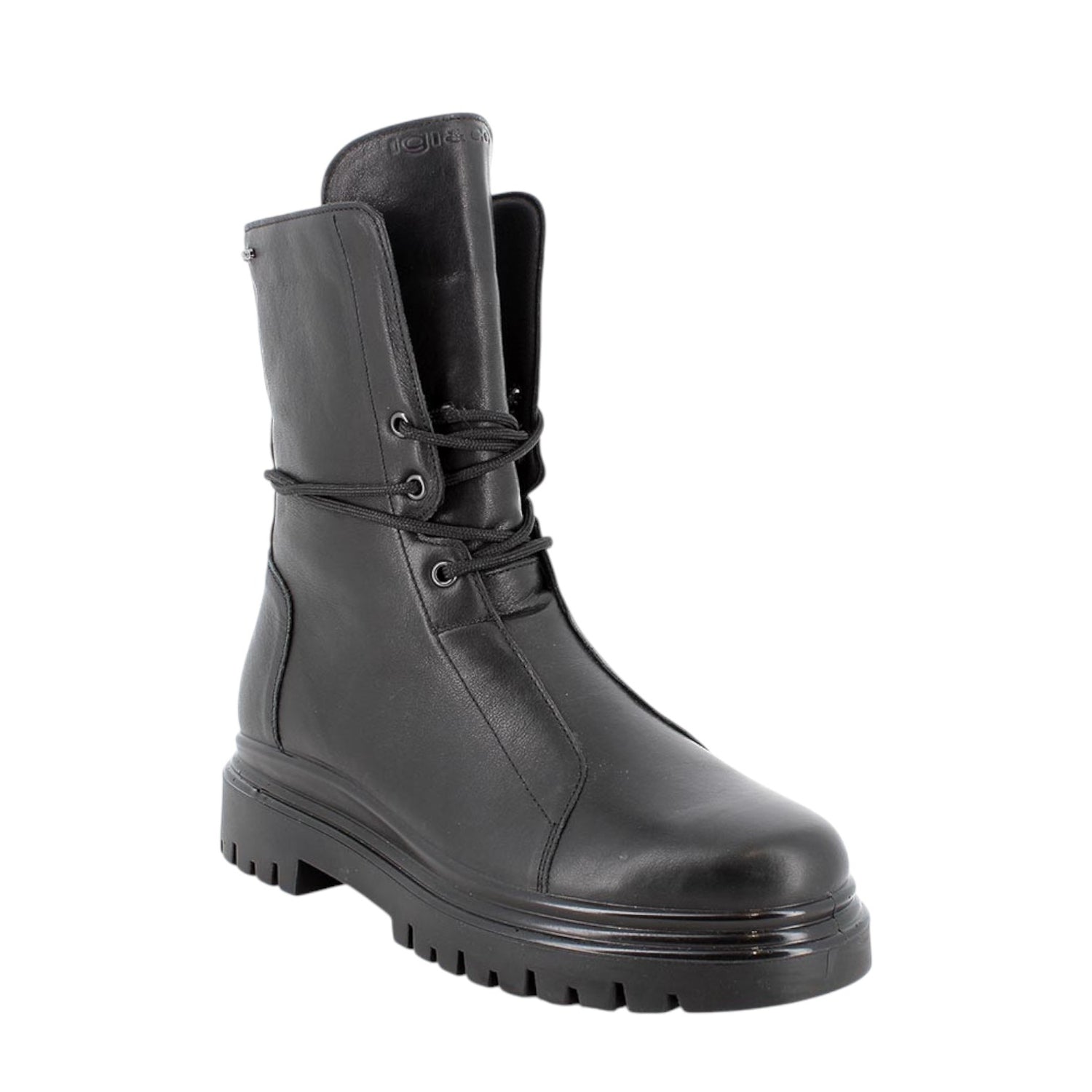 Igi&Co Anfibio Alto Donna in Pelle Nera