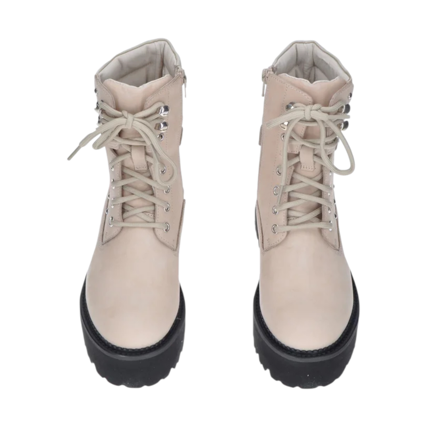 Cult Anfibio Donna in Pelle Offwhite con Borchie Argento