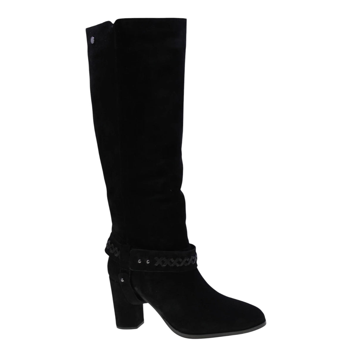 Janet&Janet Stivale Donna in Camoscio Nero con Tacco Largo Alto 90mm