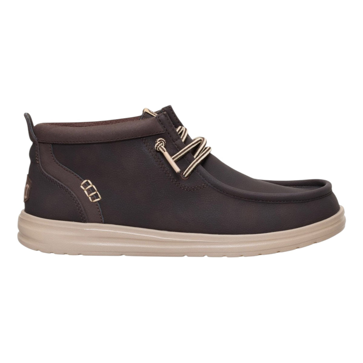 Hey Dude Wally Mid Gripr Classic Polacchino Uomo in Ecopelle Marrone