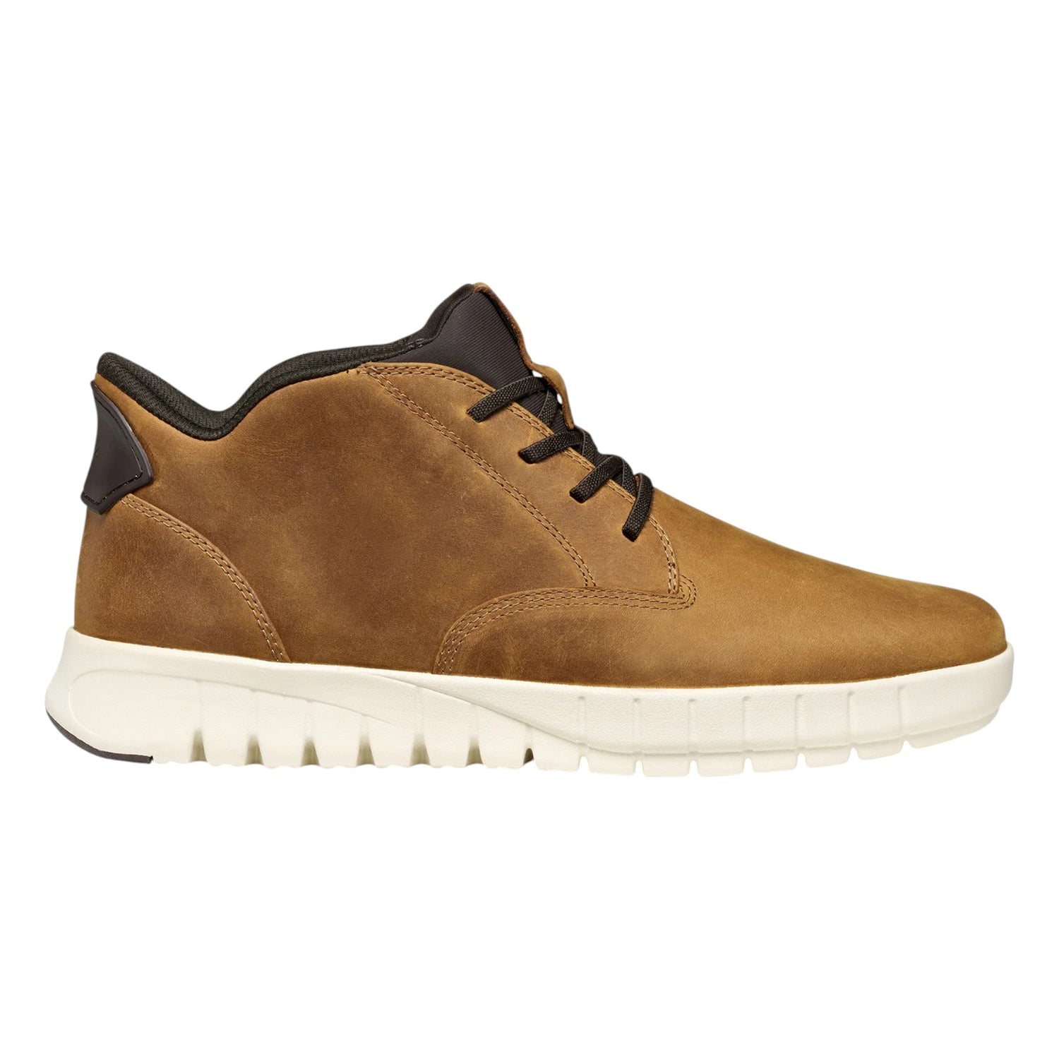Geox Polacchino Uomo in Nabuck Marrone con Lacci Elasticizzati