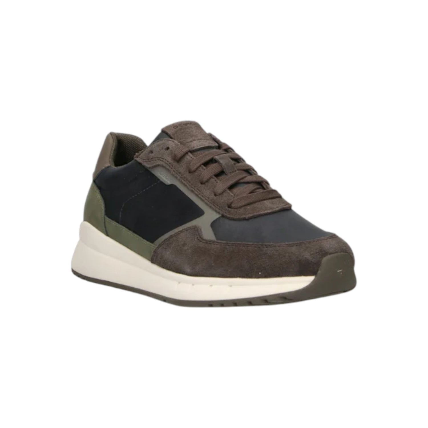 Geox Sneakers Uomo in Camoscio Blu Marrone