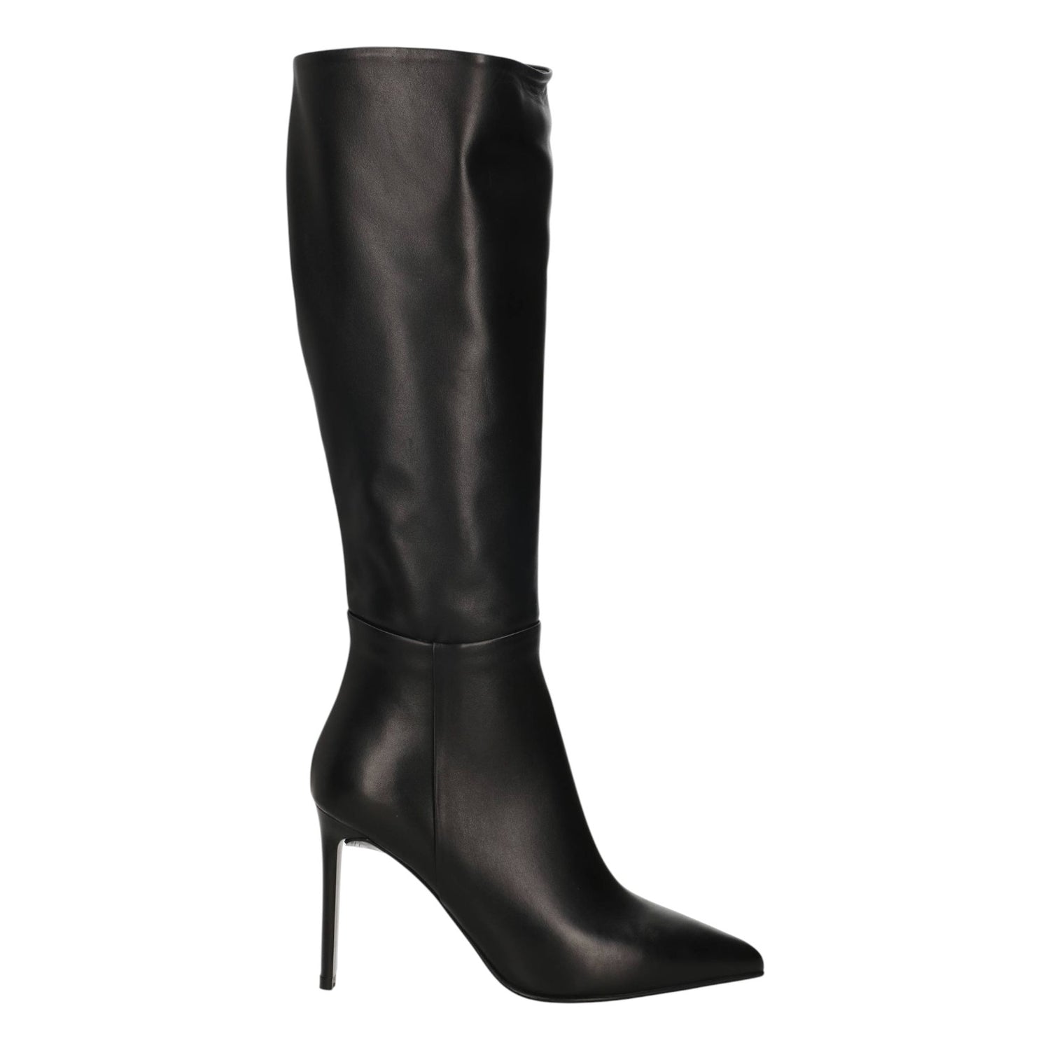 Albano Stivale Donna in Pelle Nera con Tacco a Stiletto Alto 100mm