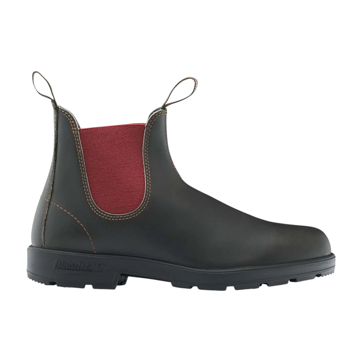 Blundstone Beatles Uomo in Pelle Marrone con Elastico Bordeaux