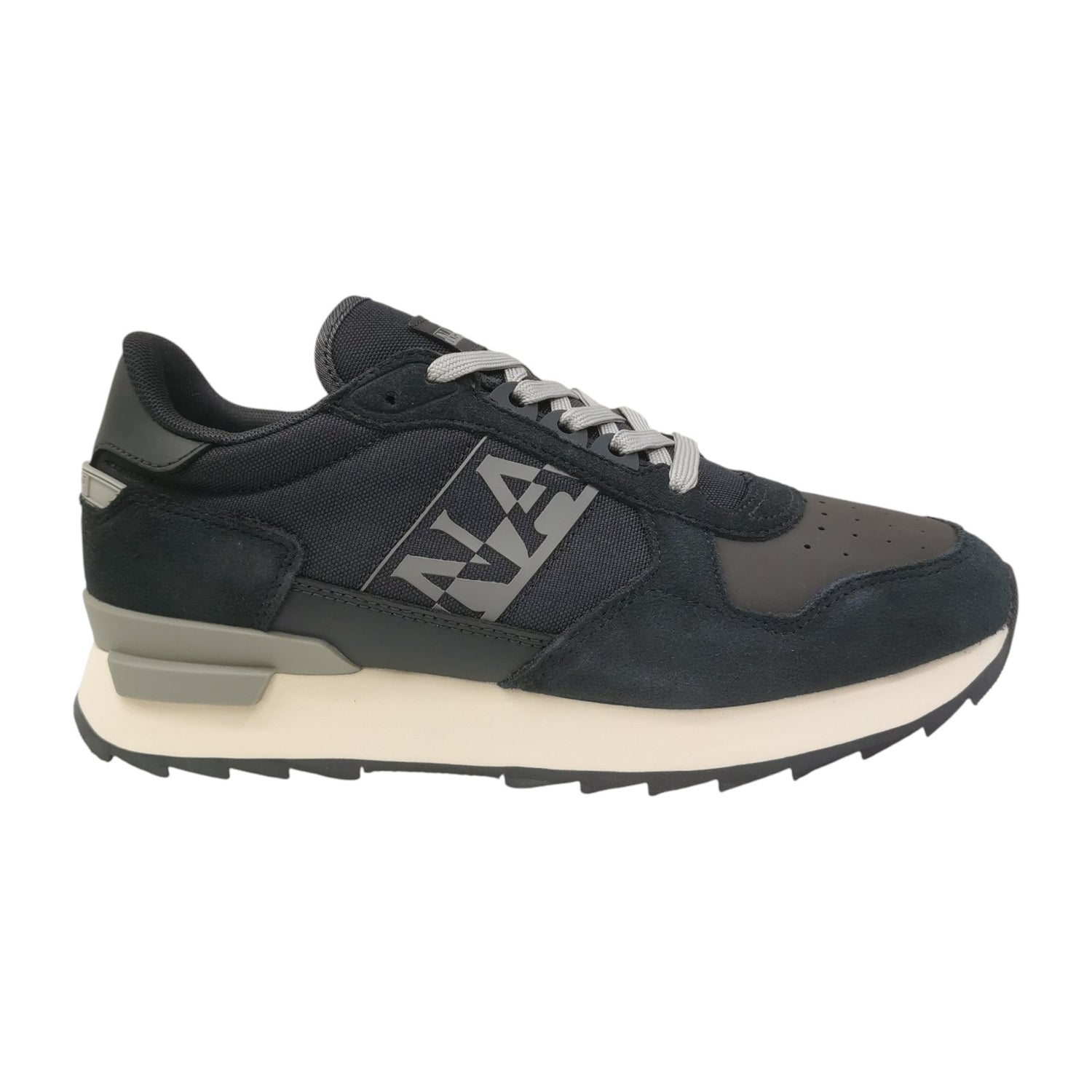 Napapijri Sneakers in Camoscio Blu con Banda Laterale