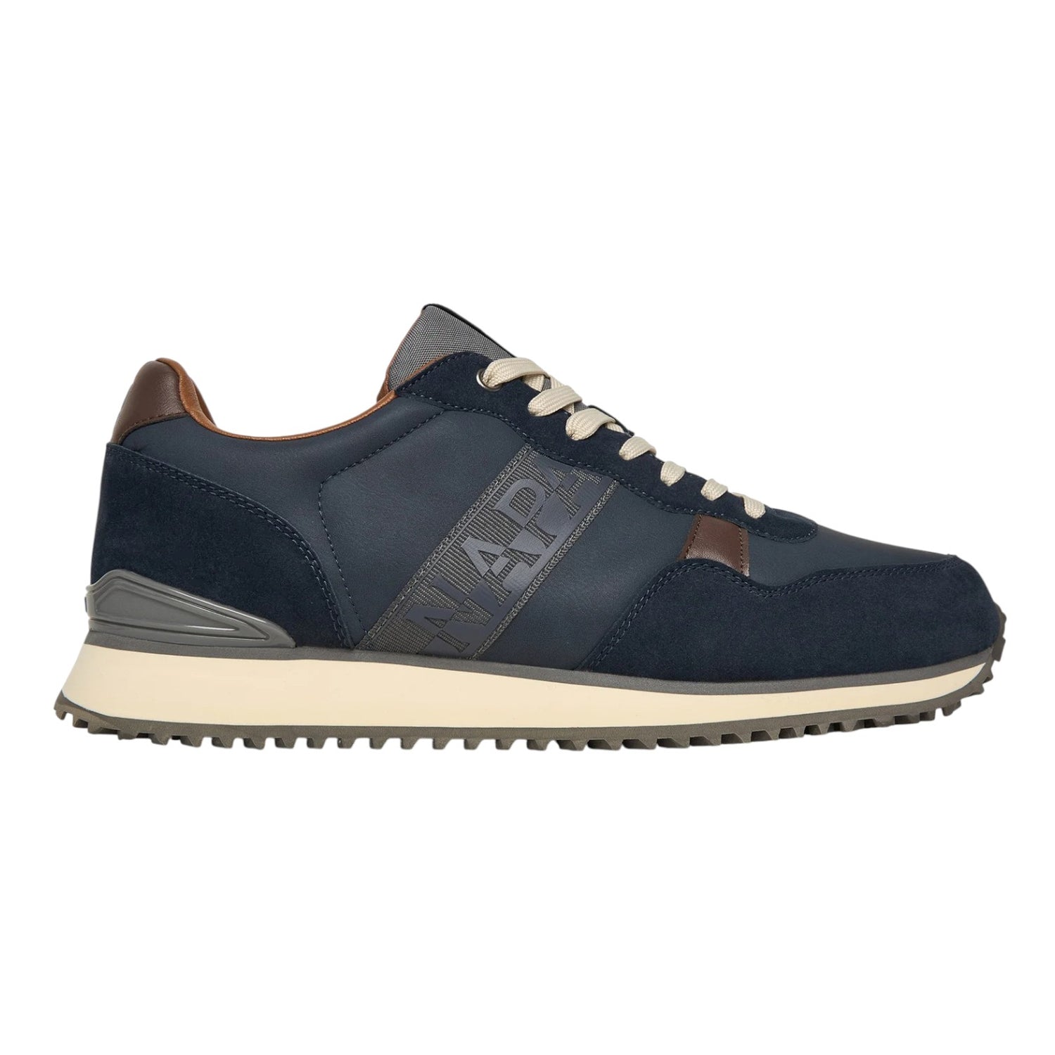 Napapijri Sneakers Uomo in Ecopelle e Tessuto Blu con Lacci di Ricambio