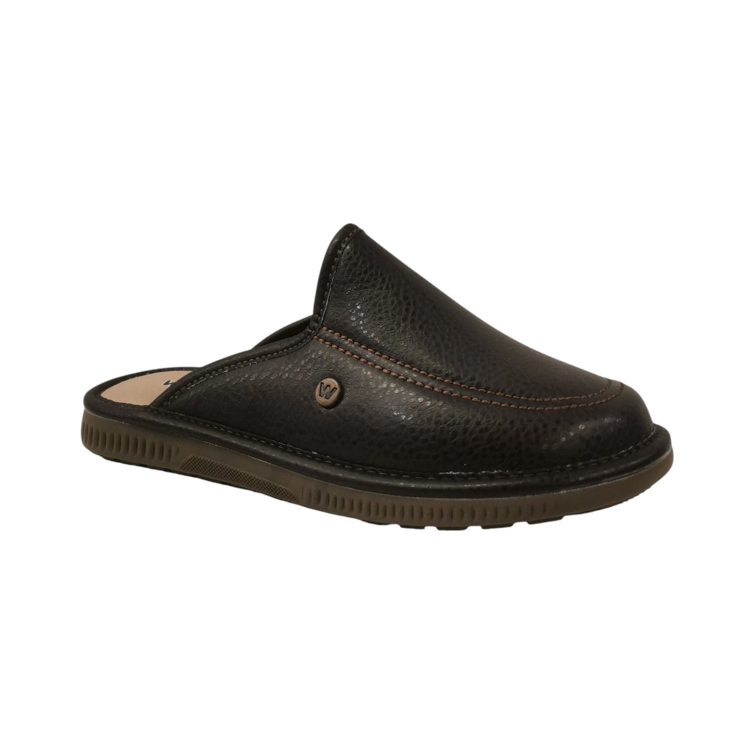 Melluso Pantofola Uomo in Ecopelle Moro