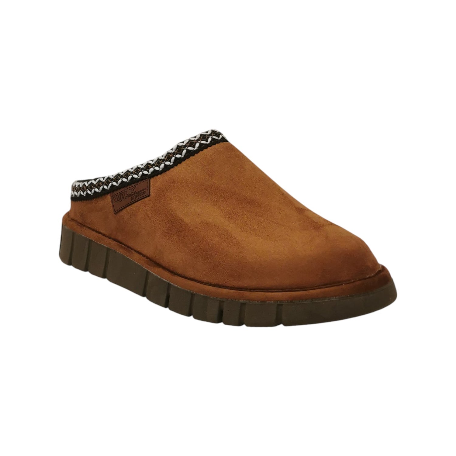 Melluso Pantofola Donna in Velluto Cammello con Rialzo