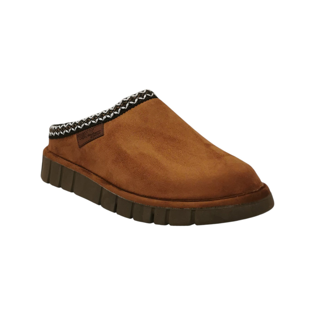 Melluso Pantofola Donna in Velluto Cammello con Rialzo