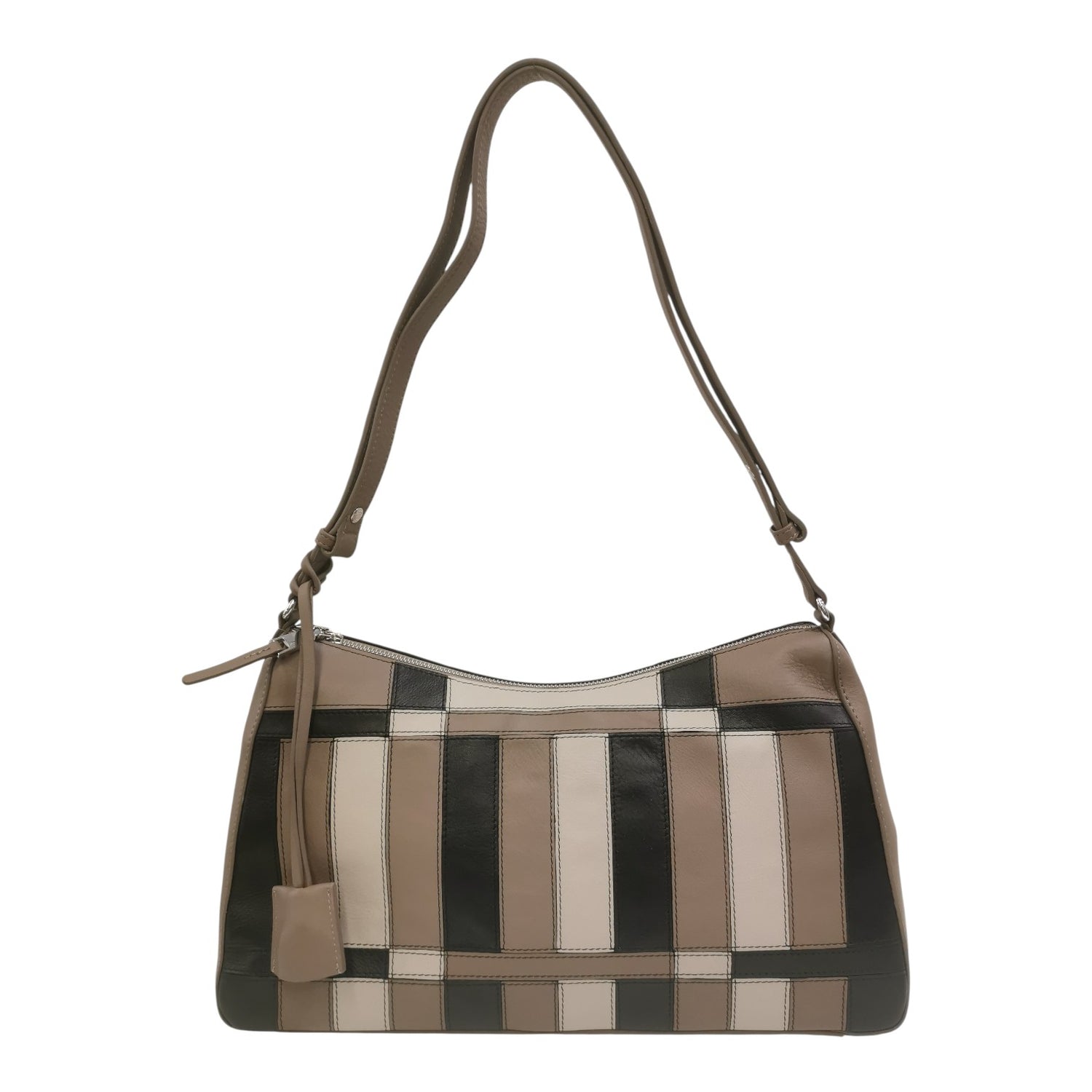 Tosca Blu Borsa a Spalla Donna Taylor in Pelle Fango con Patchwork