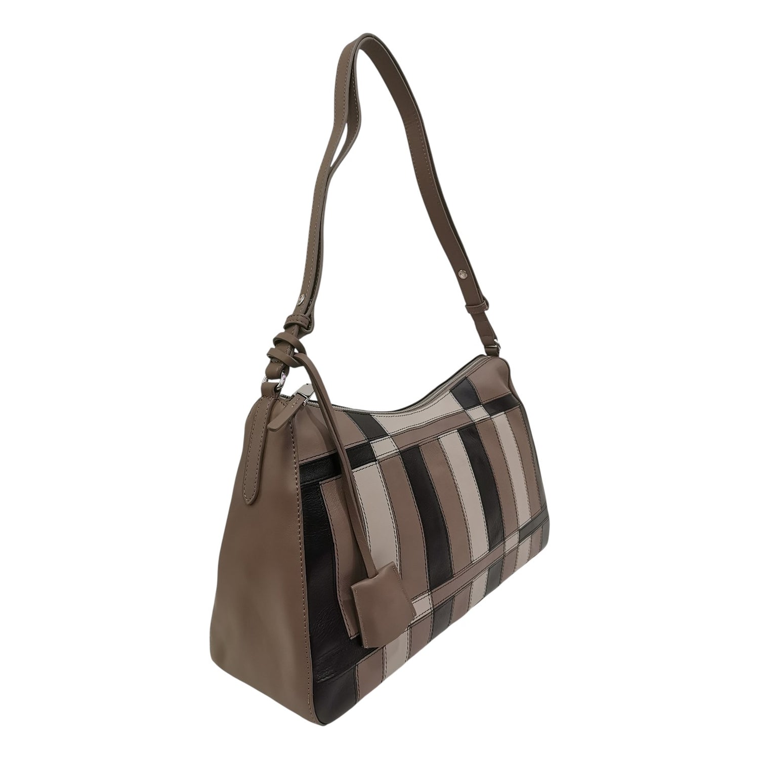 Tosca Blu Borsa a Spalla Donna Taylor in Pelle Fango con Patchwork