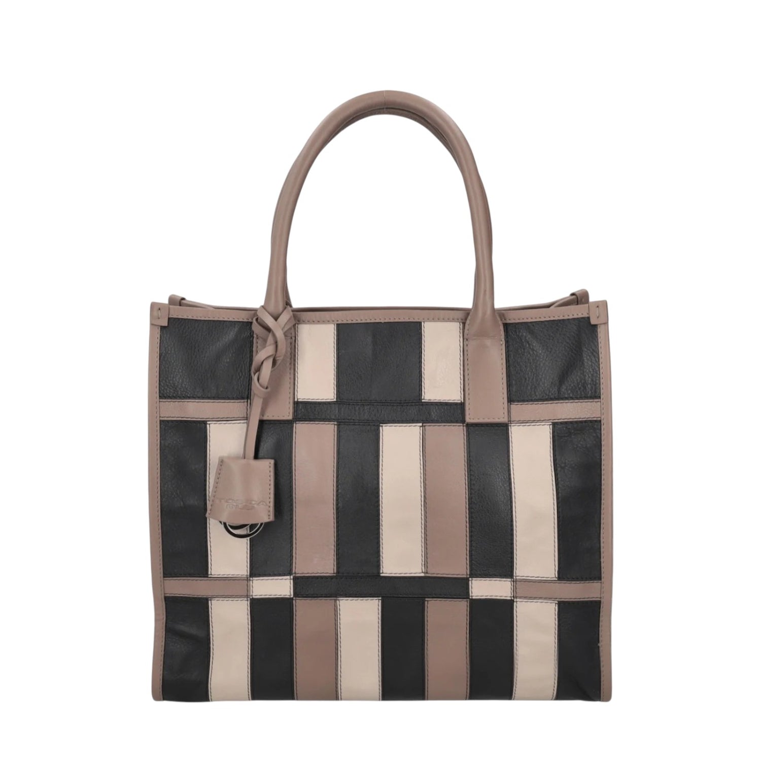 Tosca Blu Borsa a Spalla Donna Taylor in Pelle Fango con Patchwork