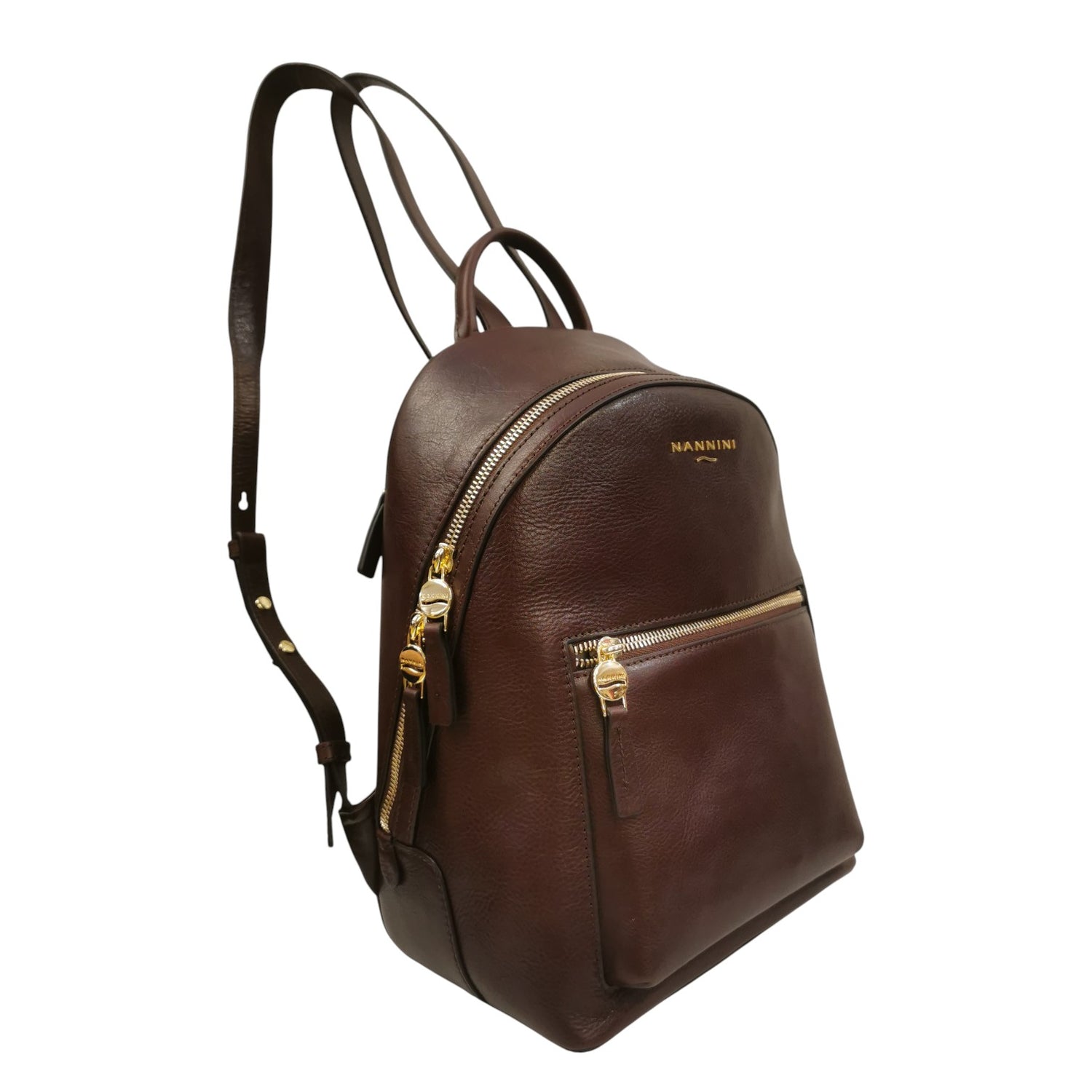 Nannini Firenze Zaino Helga-D Donna in Pelle Liscia Cuoio