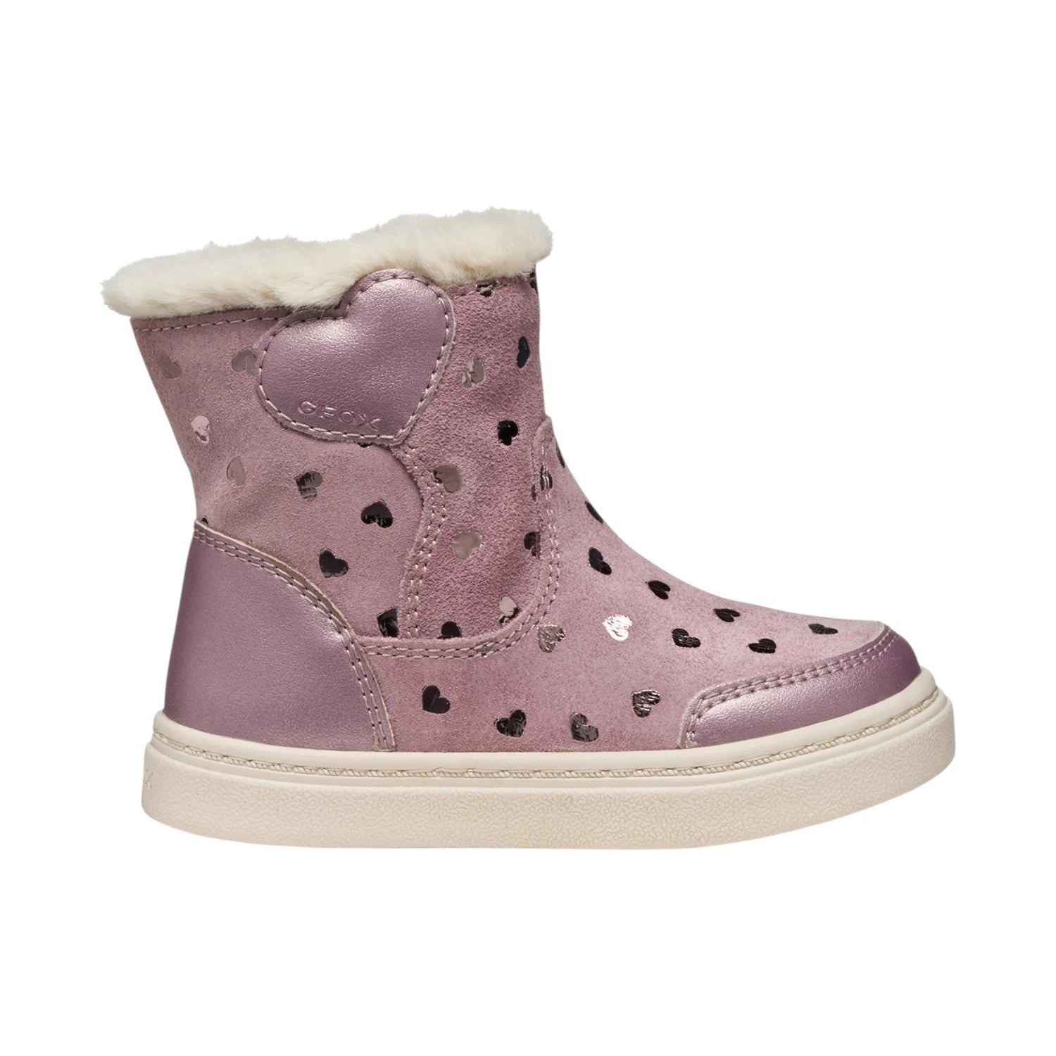Geox Stivaletto Bambina in Camoscio Rosa con Cuoricini Numero - 21/22/23