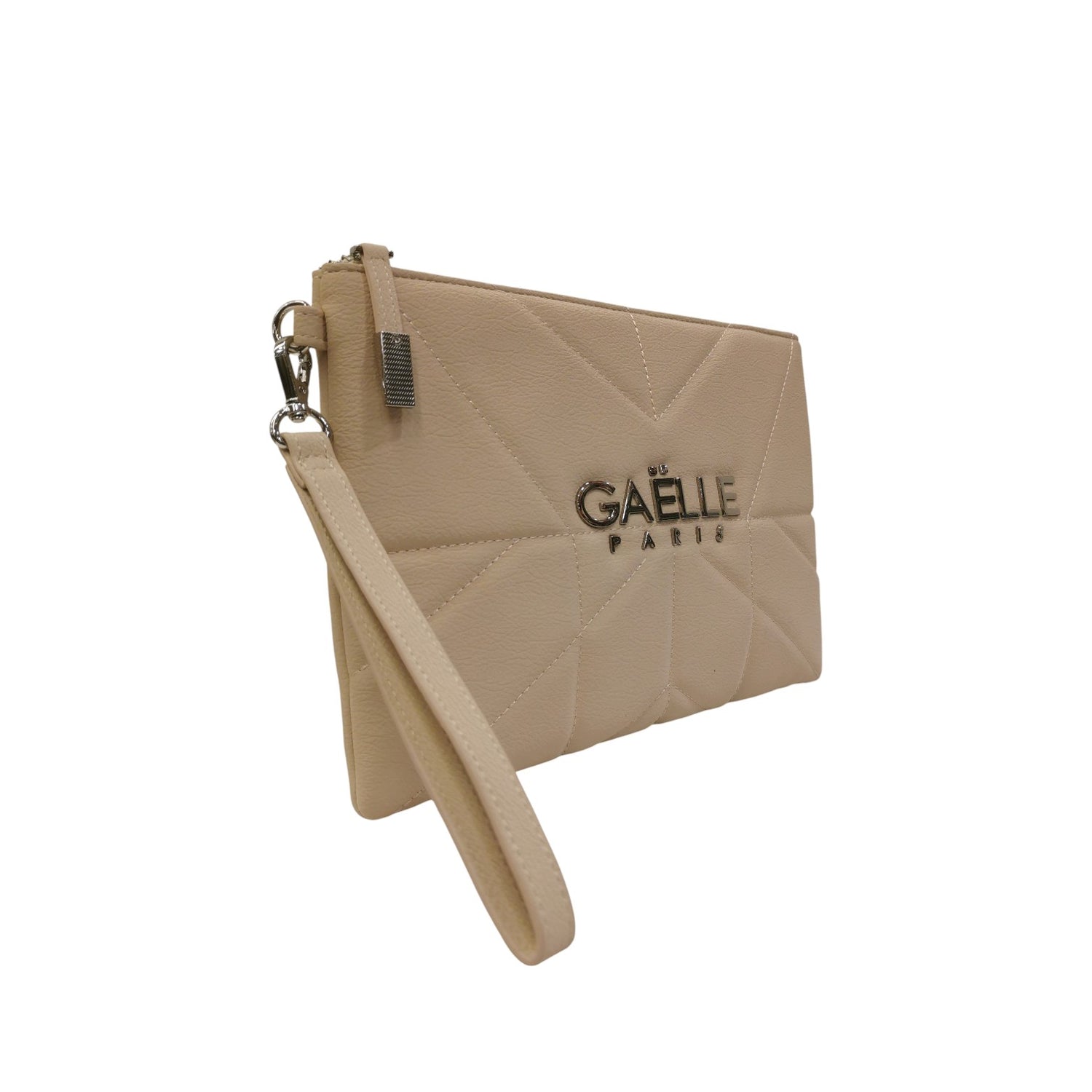 Gaelle Pochette Donna in Ecopelle Burro con Logo Lettering