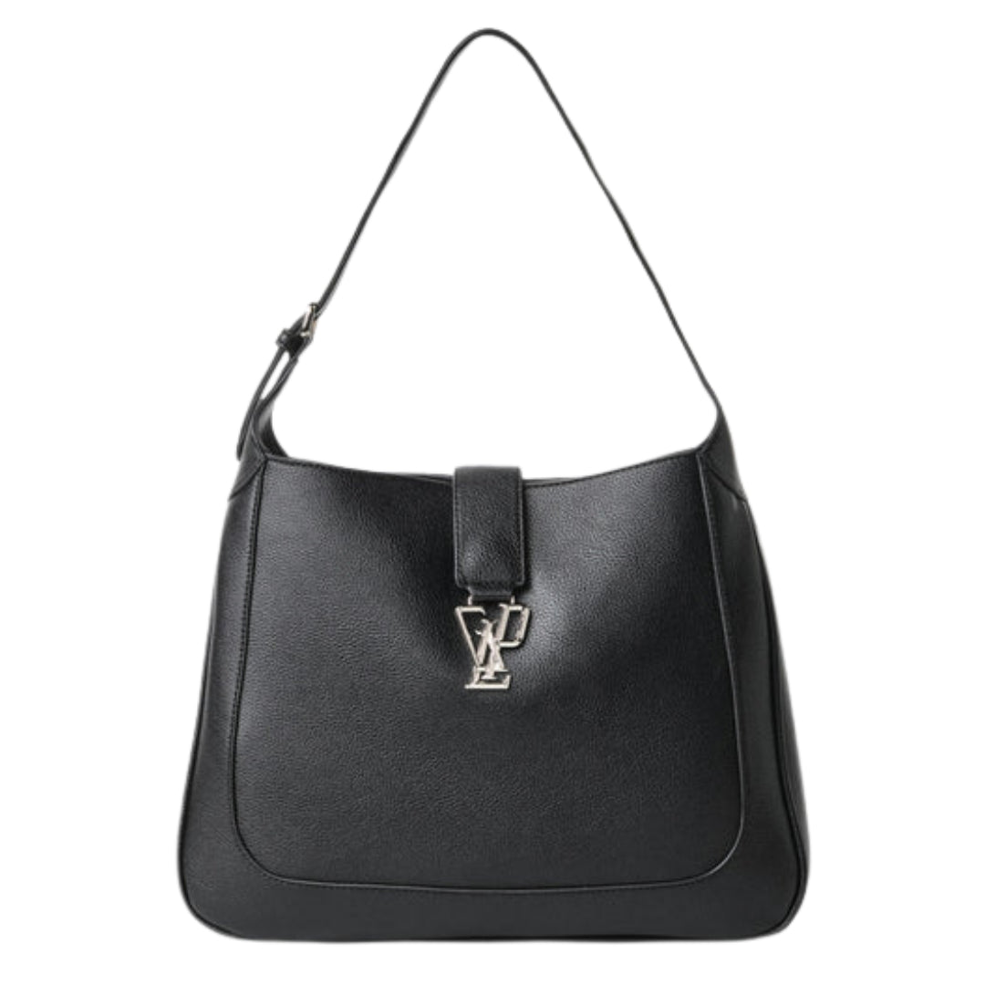 Gaelle a Spalla in Ecopelle Nera da Donna con Maxi Logo