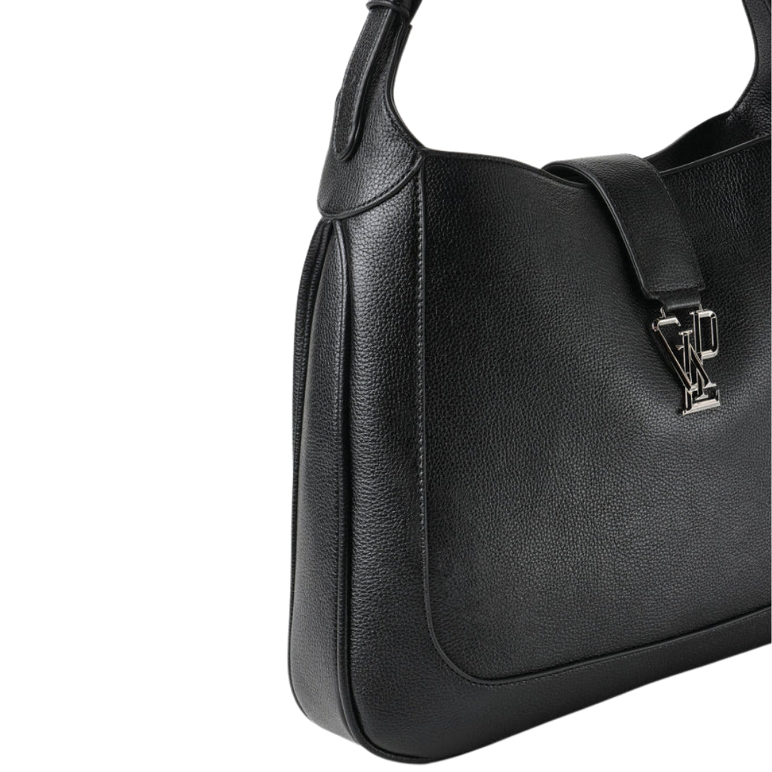 Gaelle a Spalla in Ecopelle Nera da Donna con Maxi Logo