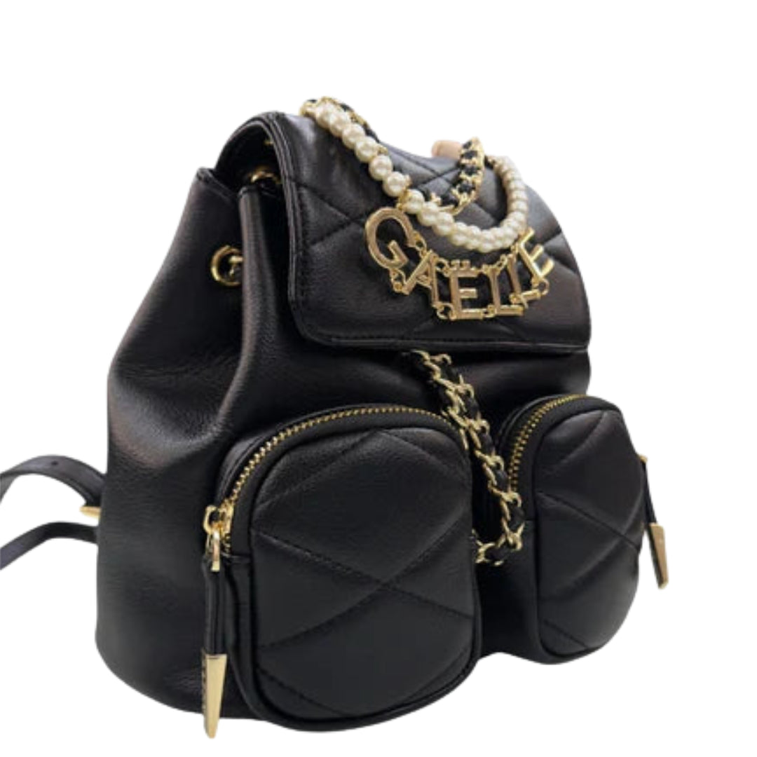 Gaelle Zaino Donna in Ecopelle Matelassè con Perle e Charms