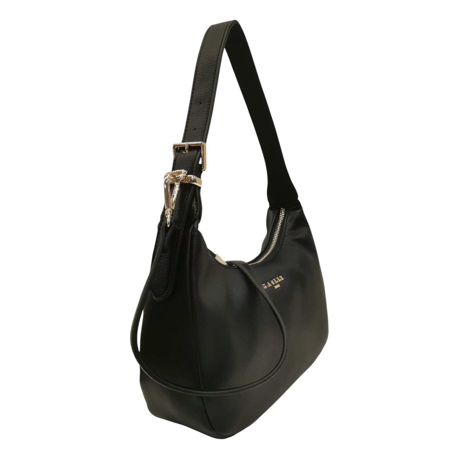 Gaelle Borsa a Spalla Hobo Donna in Ecopelle Nera con Tracolla