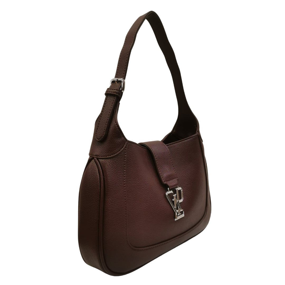 Gaelle Borsa a Spalla con Logo Frontale in Ecopelle Mosto da Donna