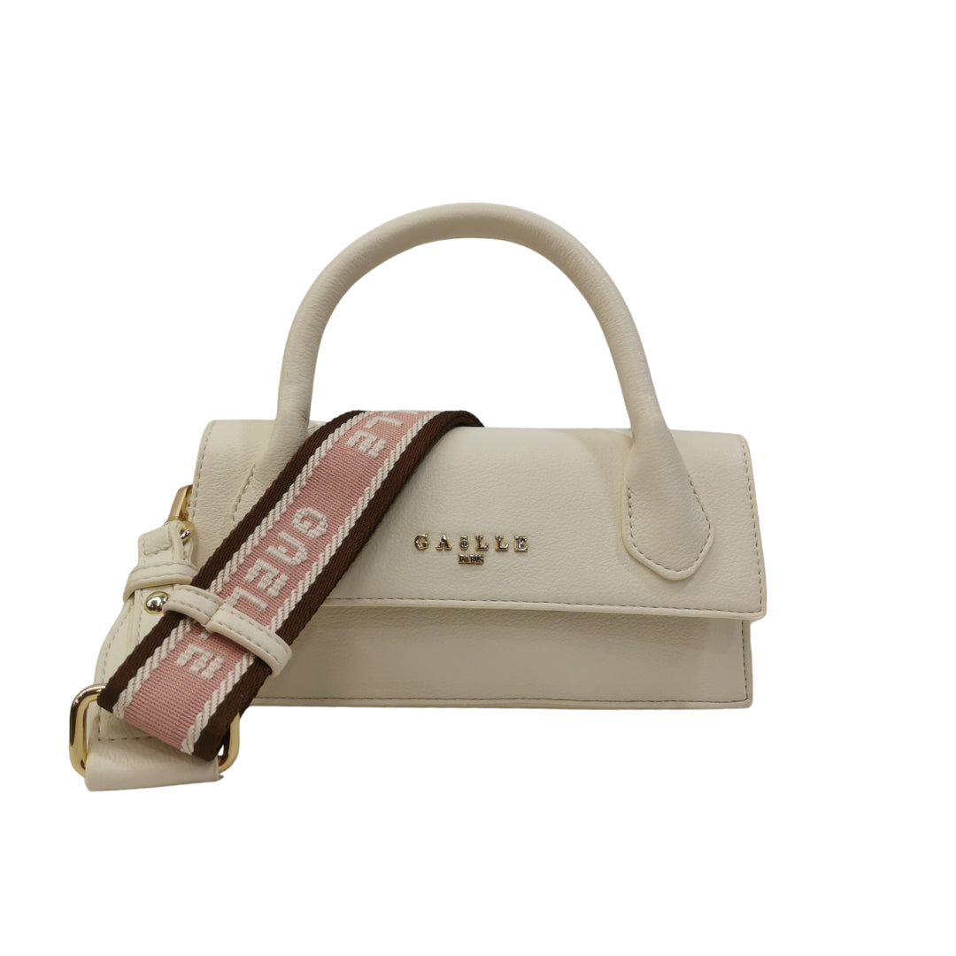 Gaelle Borsa a Mano con Manico e Tracolla  in Ecopelle Burro da Donna