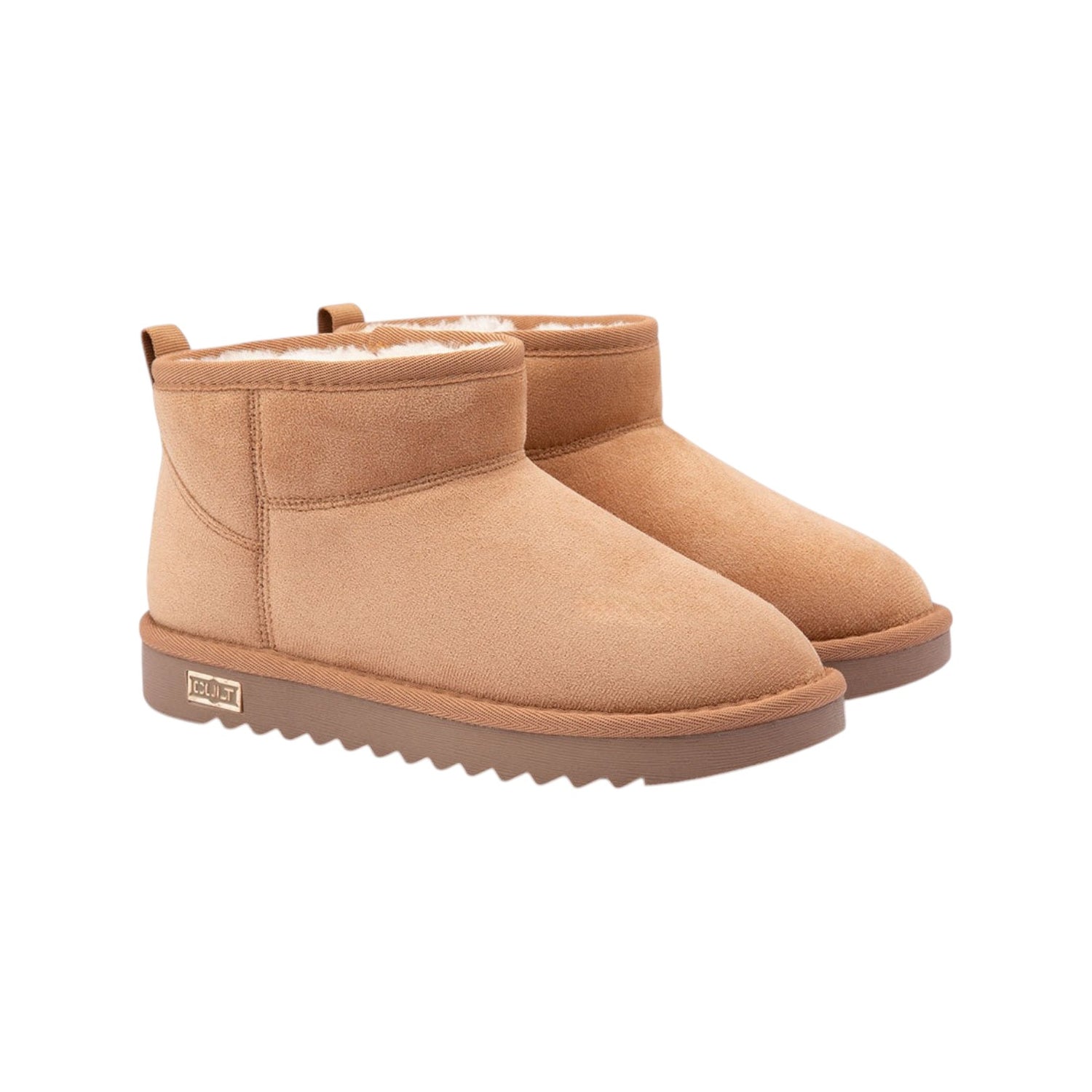 Cult Young Stivaletto Bambina in Camoscio Sintetico Cammello con Pelliccia Numero 35/36