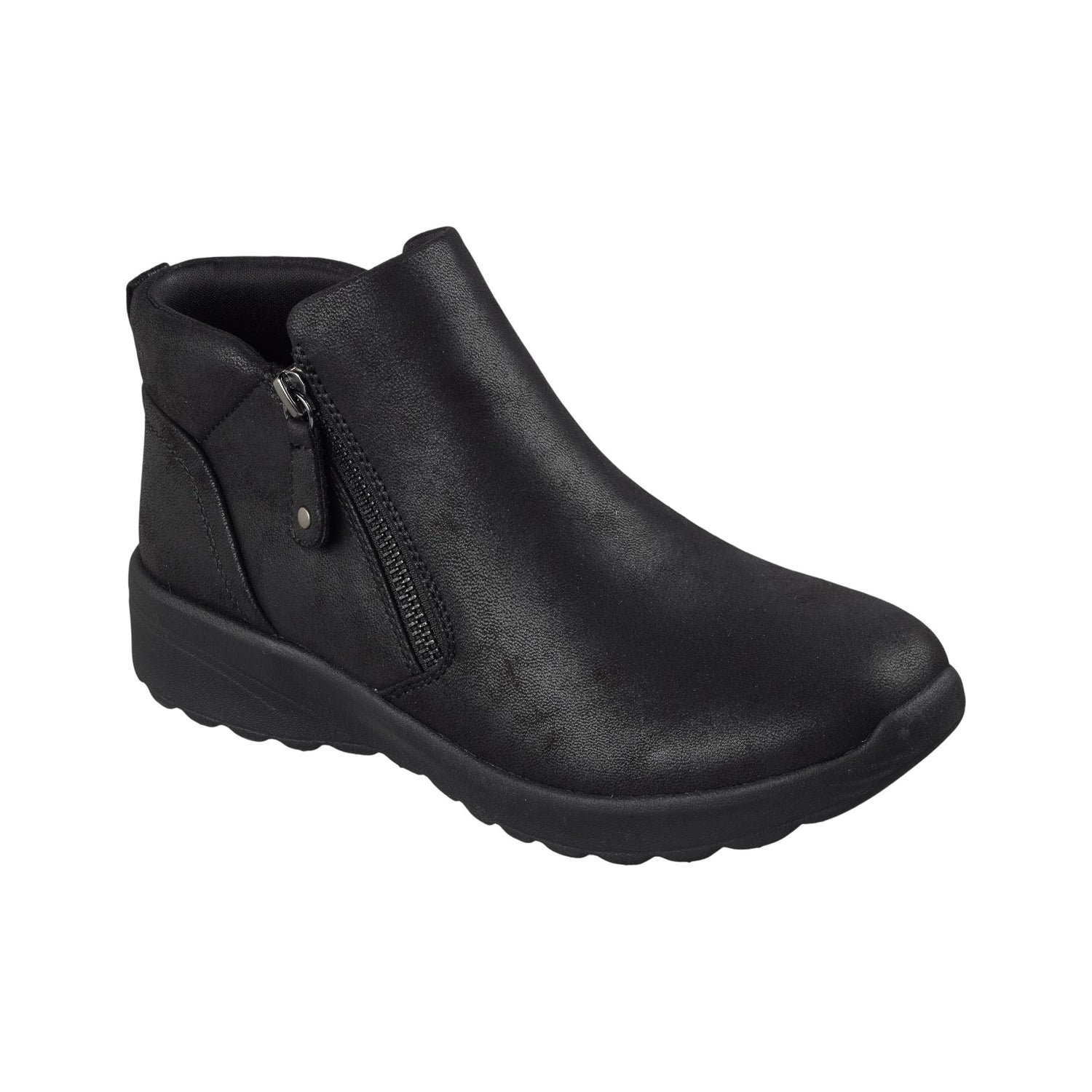 Skechers Beatles Donna in Ecopelle Nera Lovely Vibe - Fall In Bloom