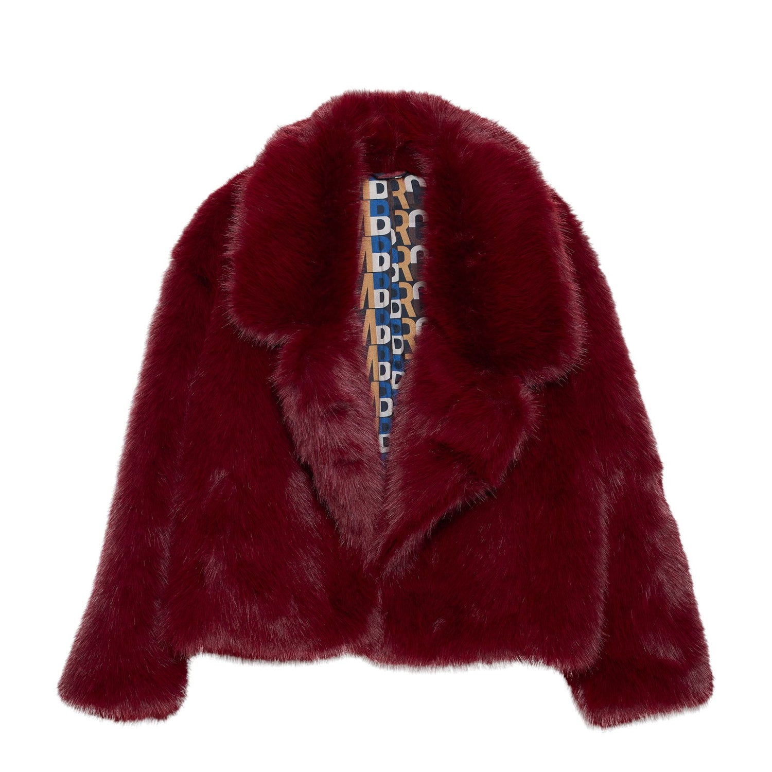 M Brc Pelliccia Sintetica Donna Bordeaux