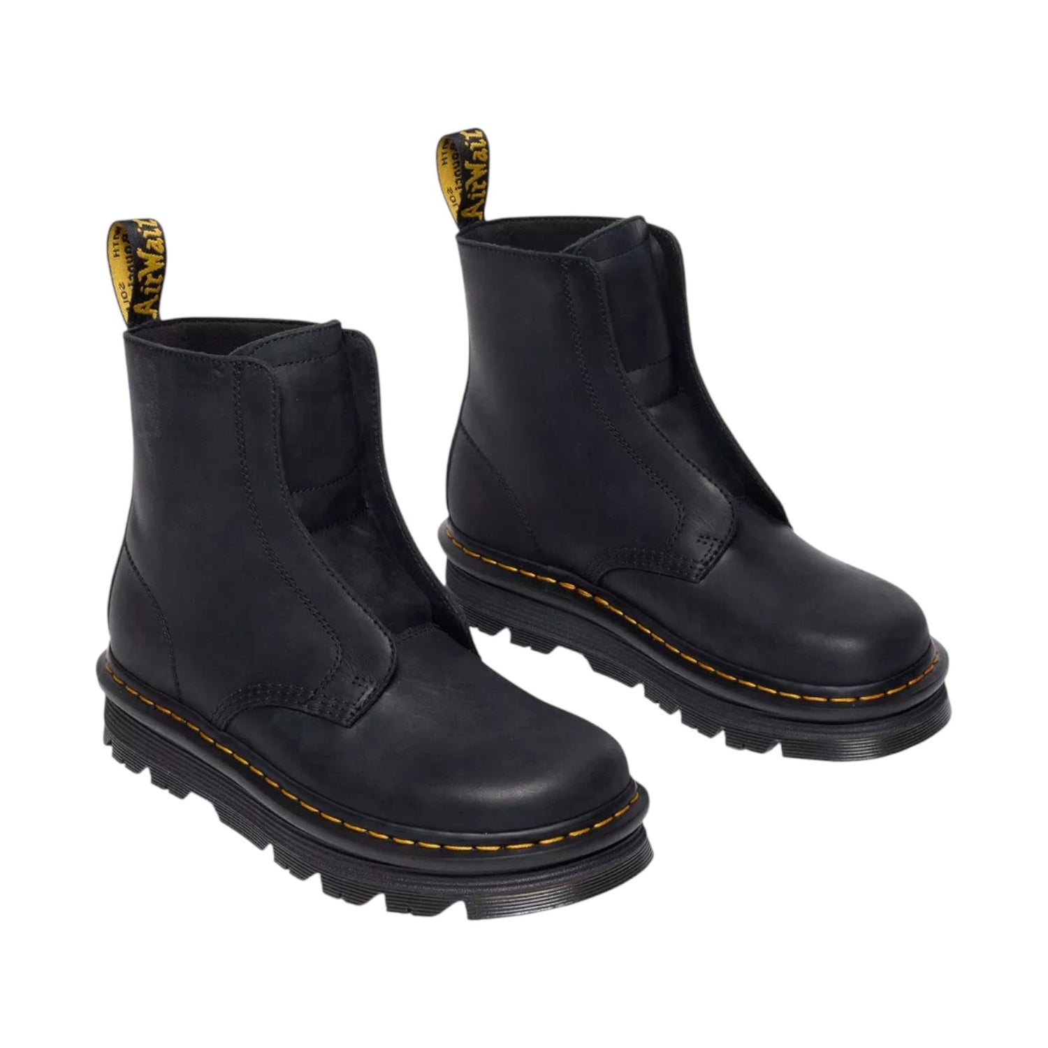 Dr. Martens Zebzag Laceless Stivaletto Donna in Pelle Nera Senza Lacci