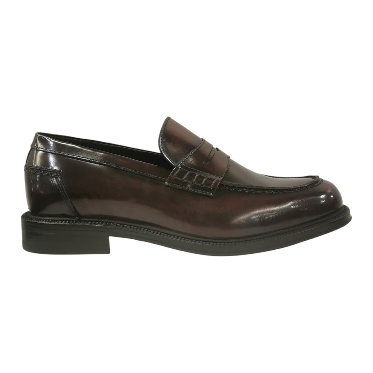 Exton Mocassino Uomo in Pelle Abrasivato Bordeaux