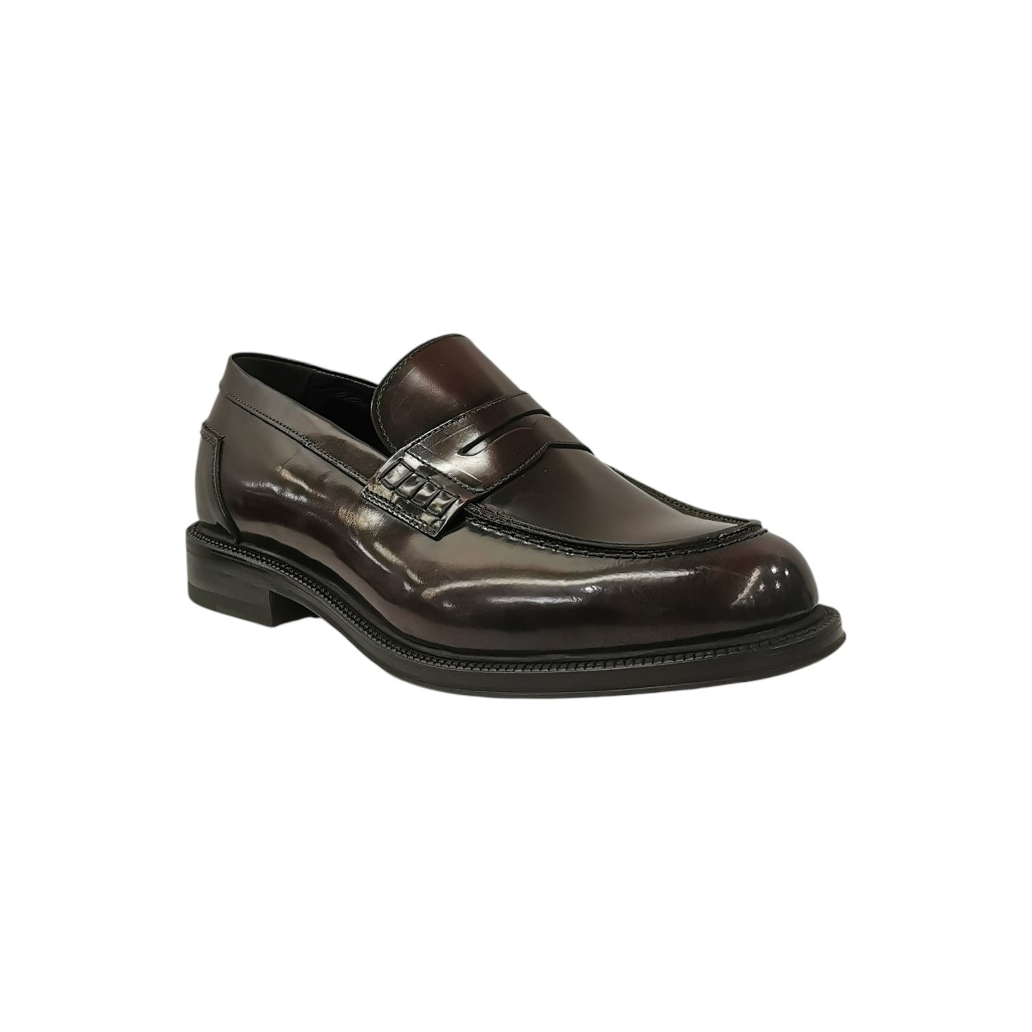 Exton Mocassino Uomo in Pelle Abrasivato Bordeaux