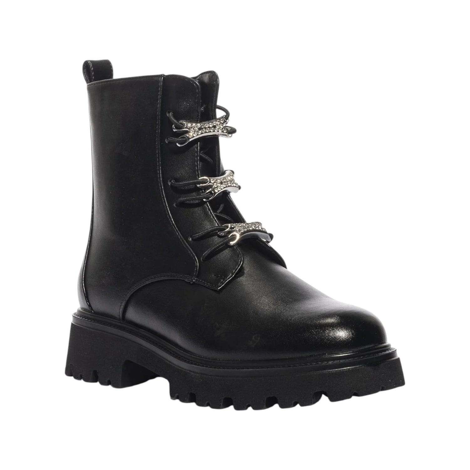 Keys Anfibio Donna in Ecopelle Nera con Accessori e Zip