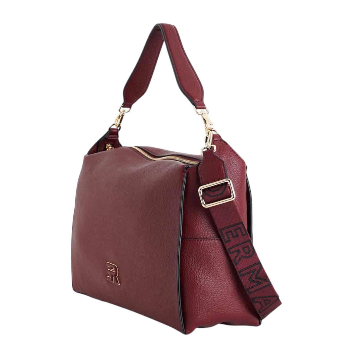 Ermanno Scervino Borsa a Spalla Donna in Ecopelle Vino con Tracolla Logata