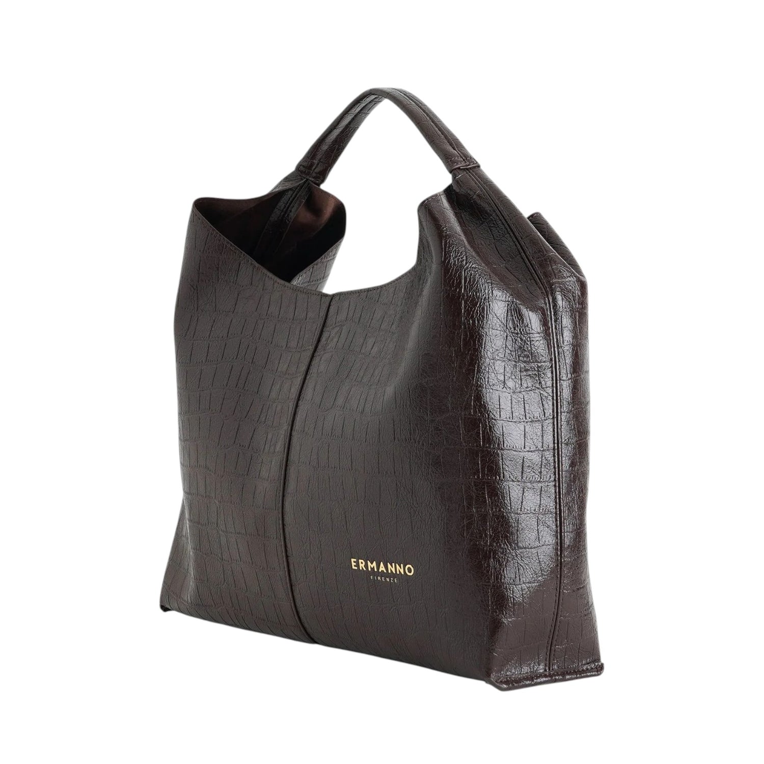 Ermanno Scervino Borsa a Spalla Donna in Ecopelle Moro con Stampa Cocco