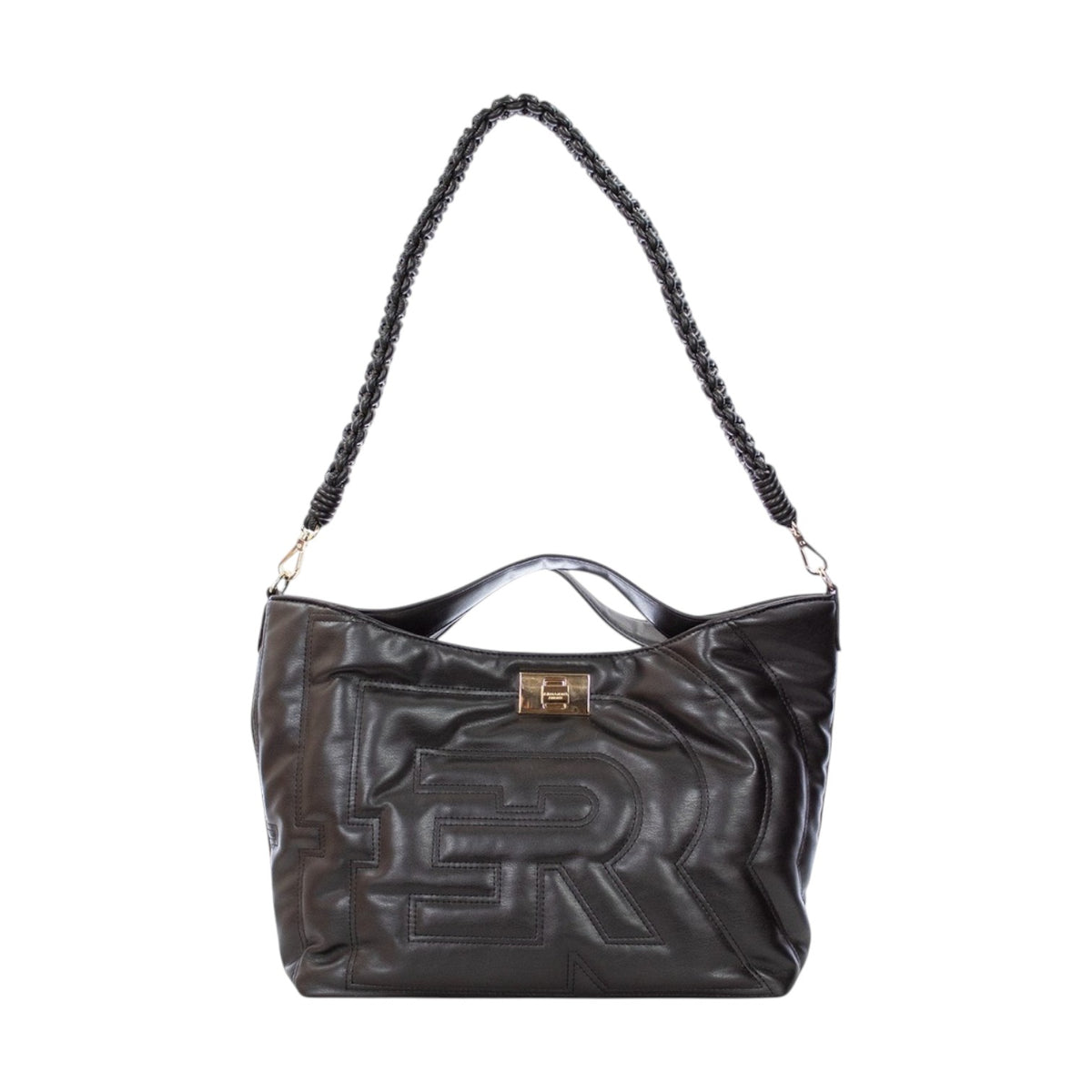 Ermanno Scervino Borsa a Spalla Media Donna in Ecopelle Trapuntata Avorio