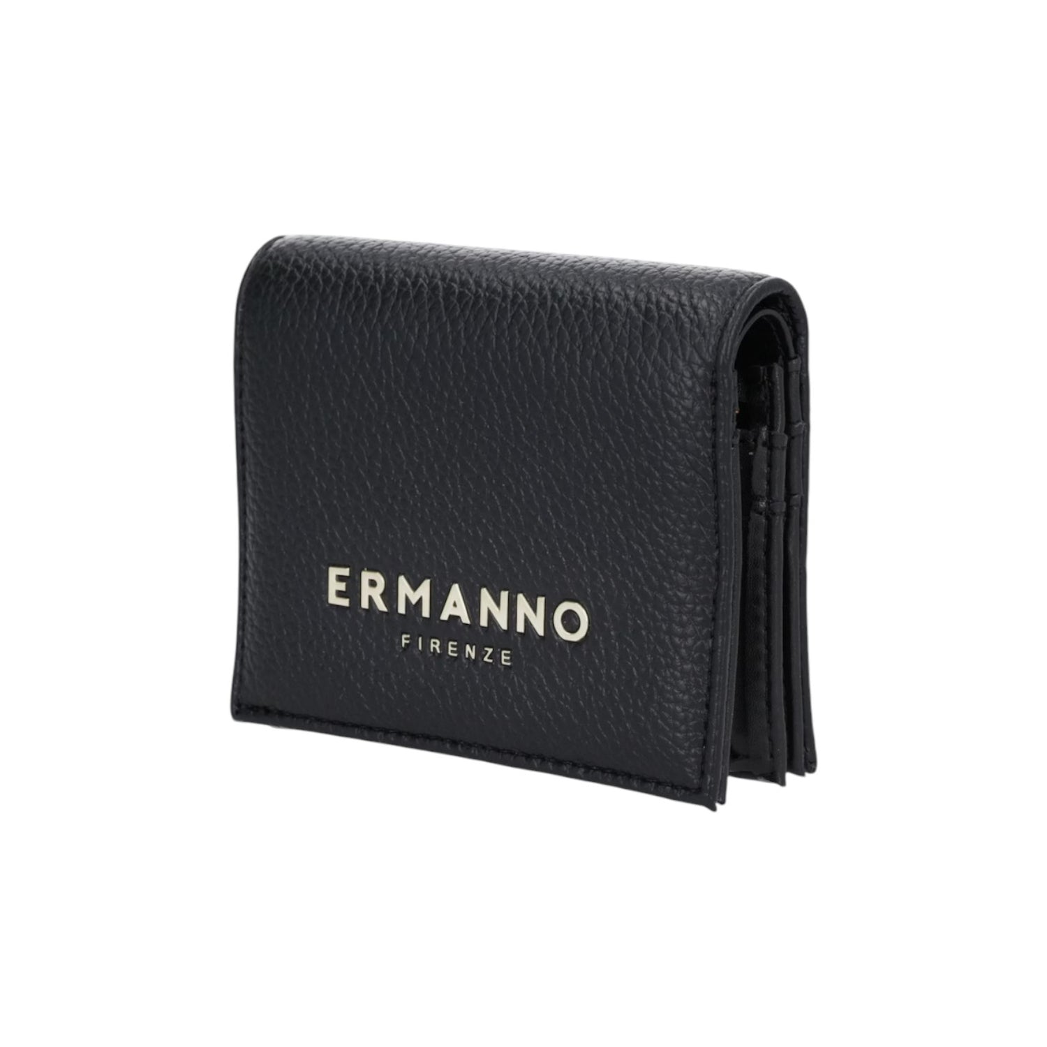 Ermanno Scervino Portafoglio Donna Piccolo in Ecopelle Nera con Bottone