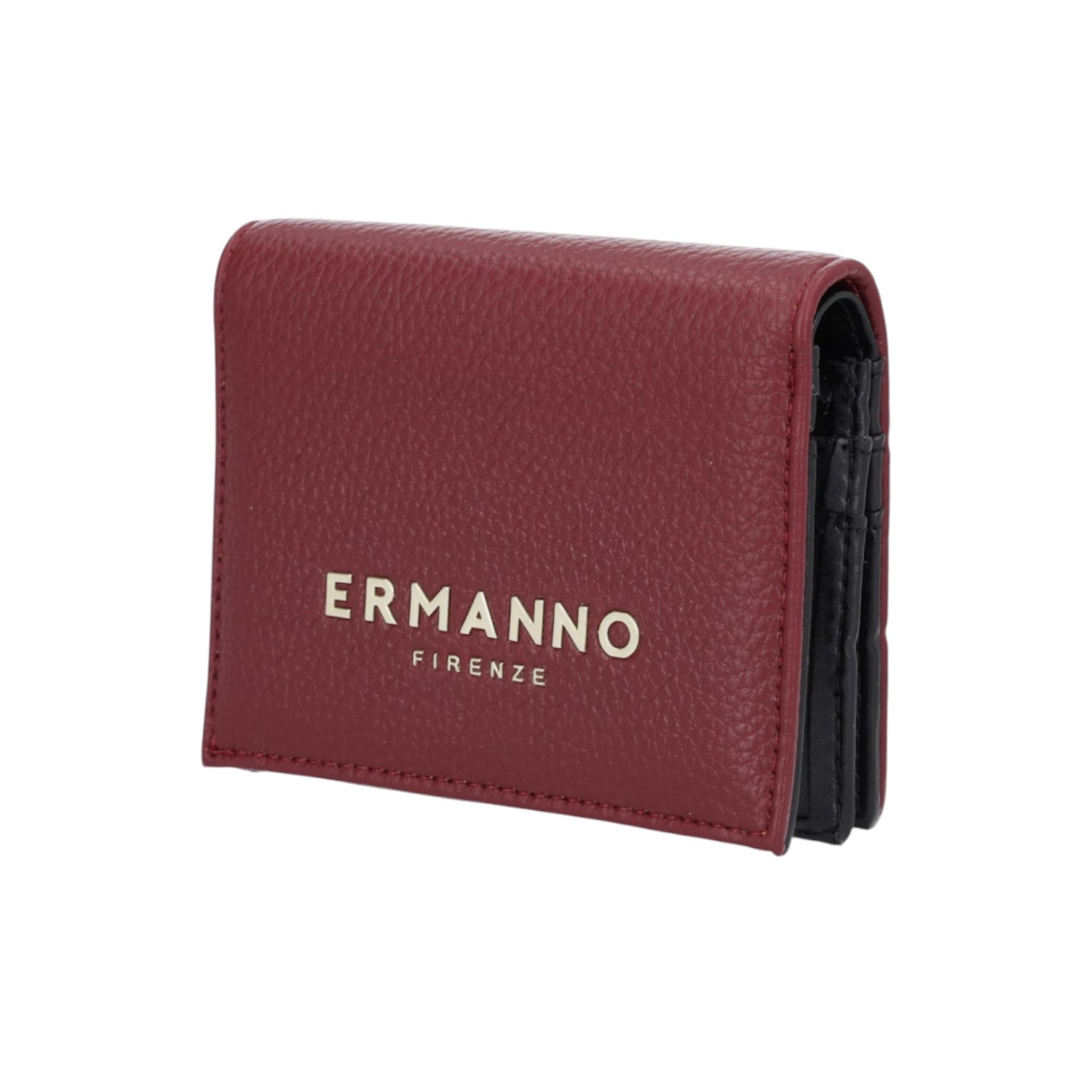 Ermanno Scervino Portafoglio Donna Piccolo in Ecopelle Vino con Bottone