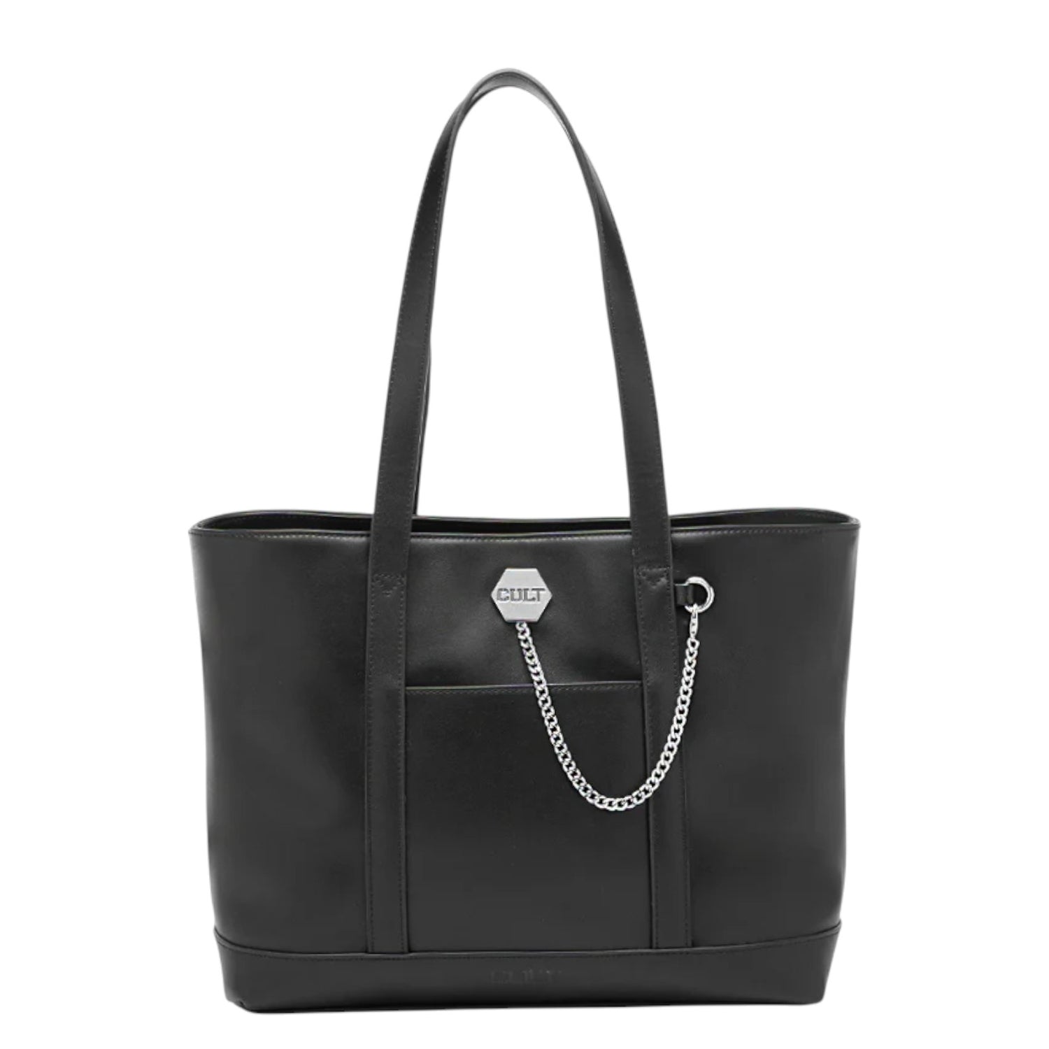 Cult Borsa a Spalla Grande Donna Jennifer in Ecopelle Nera