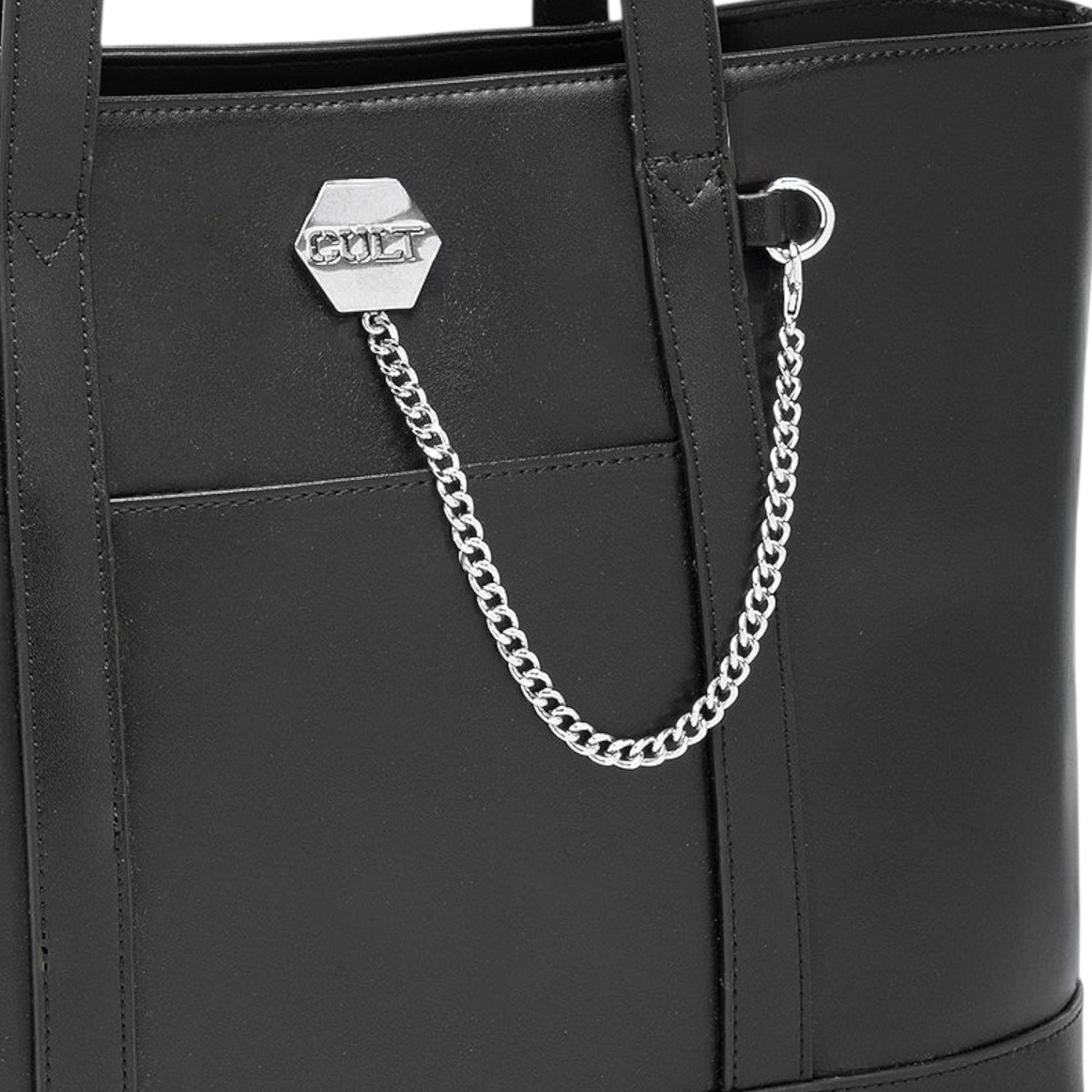 Cult Borsa a Spalla Grande Donna Jennifer in Ecopelle Nera