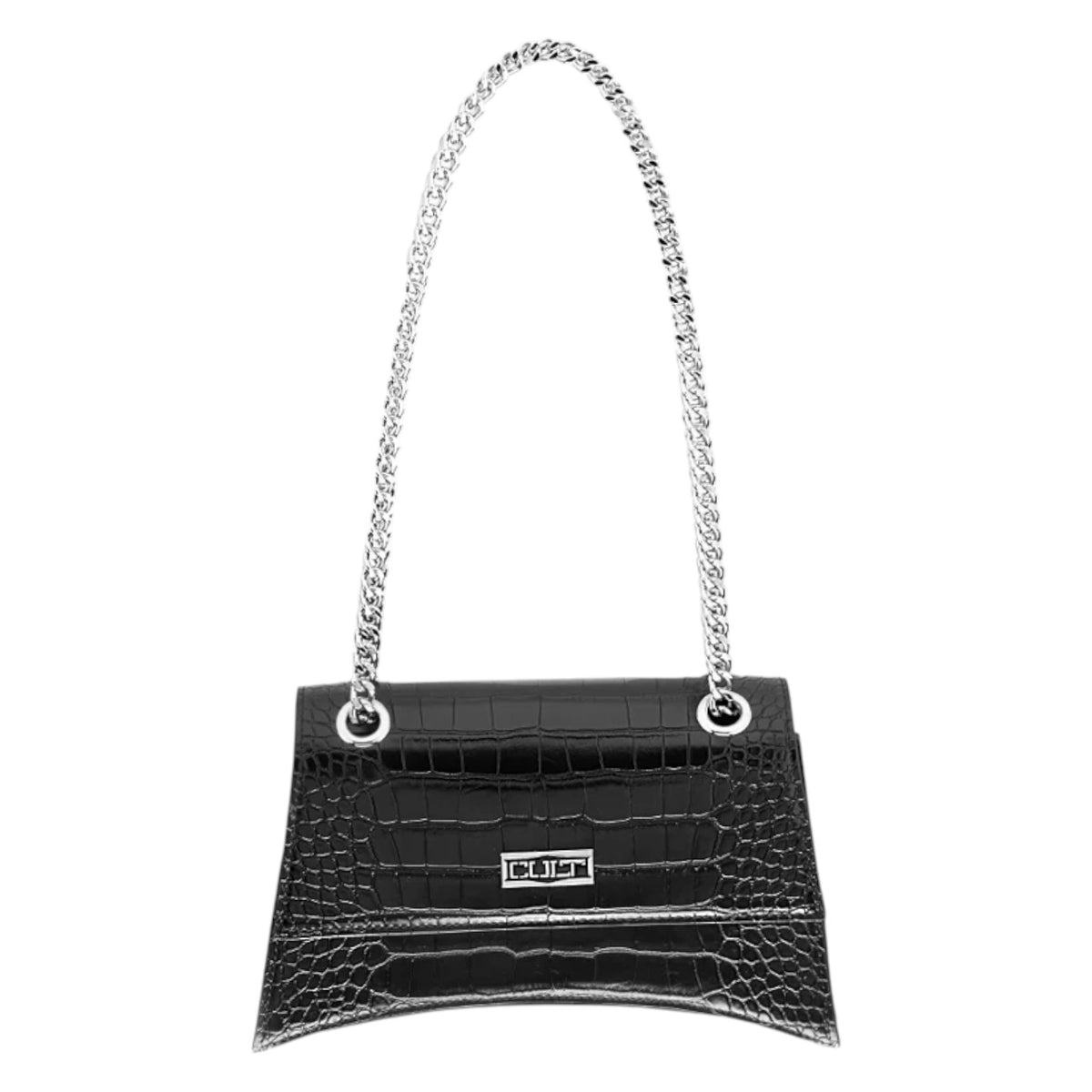Cult Borsa a Tracolla Gwen Donna in Ecopelle Nera Stampa Cocco