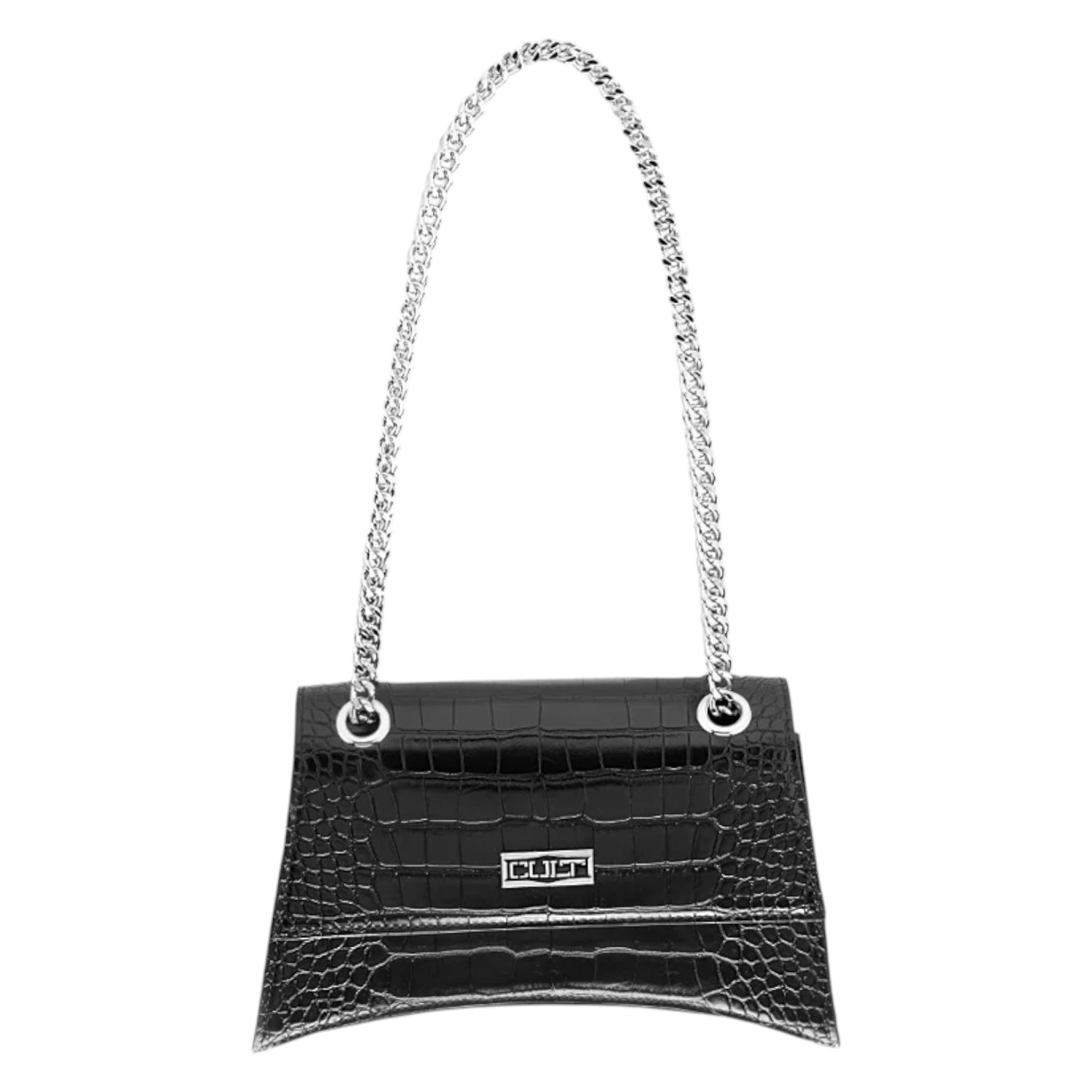 Cult Borsa a Tracolla Gwen Donna in Ecopelle Nera Stampa Cocco