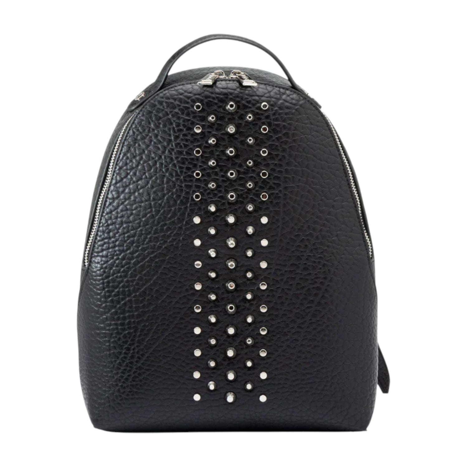 Cult Zaino Donna Kelly in Ecopelle Nera Martellata con Borchie